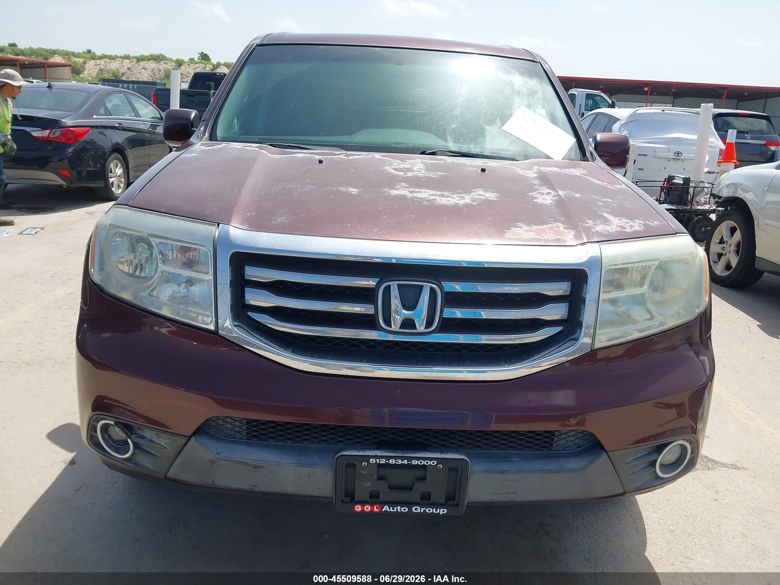 2012 Honda Pilot Ex-l Темно-бордовый vin: 5FNYF3H52CB038046