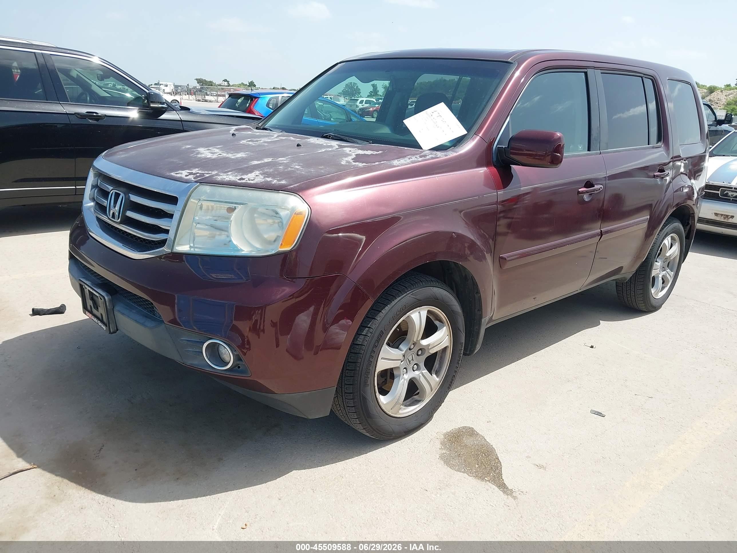 2012 Honda Pilot Ex-l Темно-бордовый vin: 5FNYF3H52CB038046