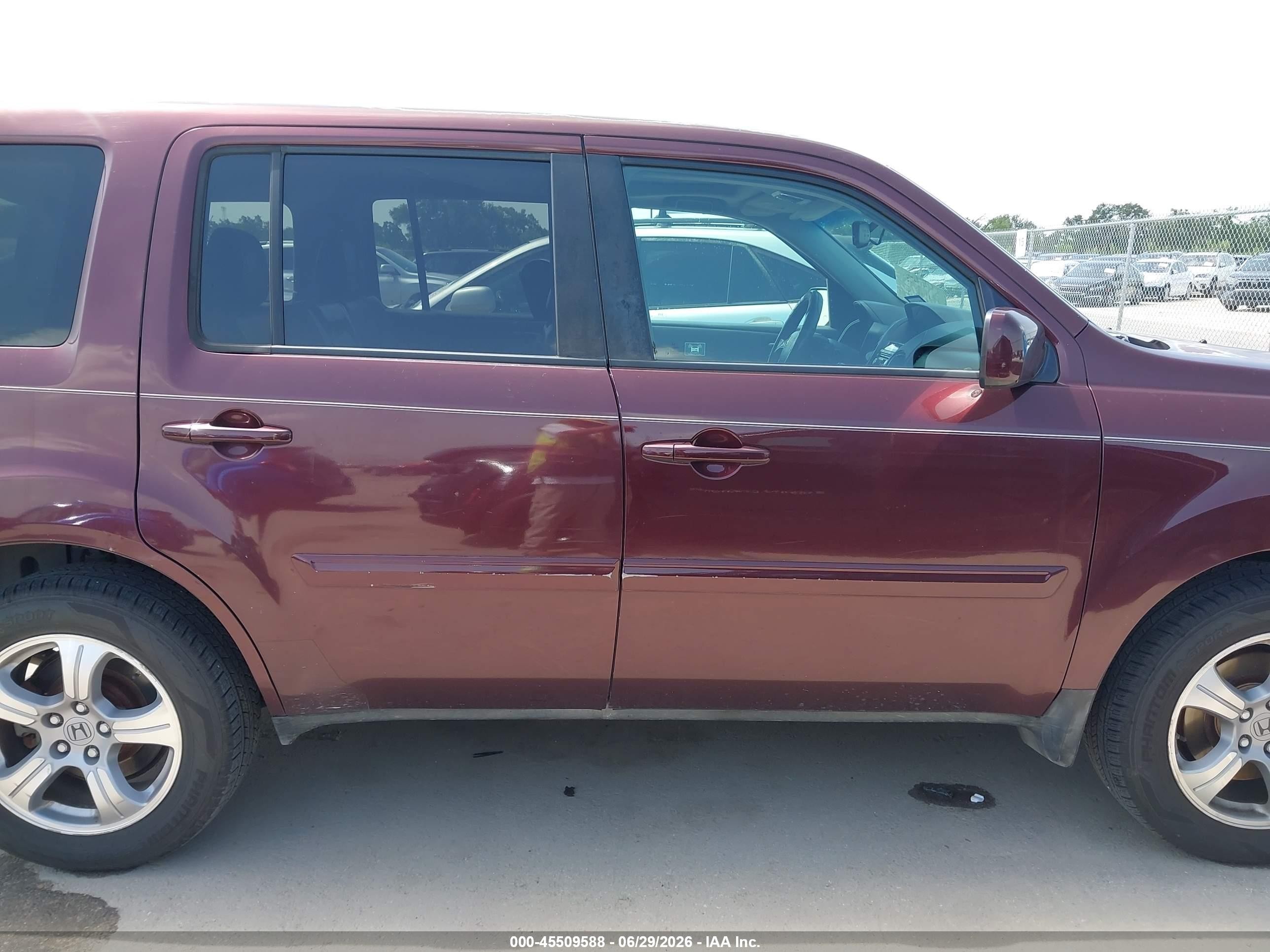 2012 Honda Pilot Ex-l Темно-бордовый vin: 5FNYF3H52CB038046