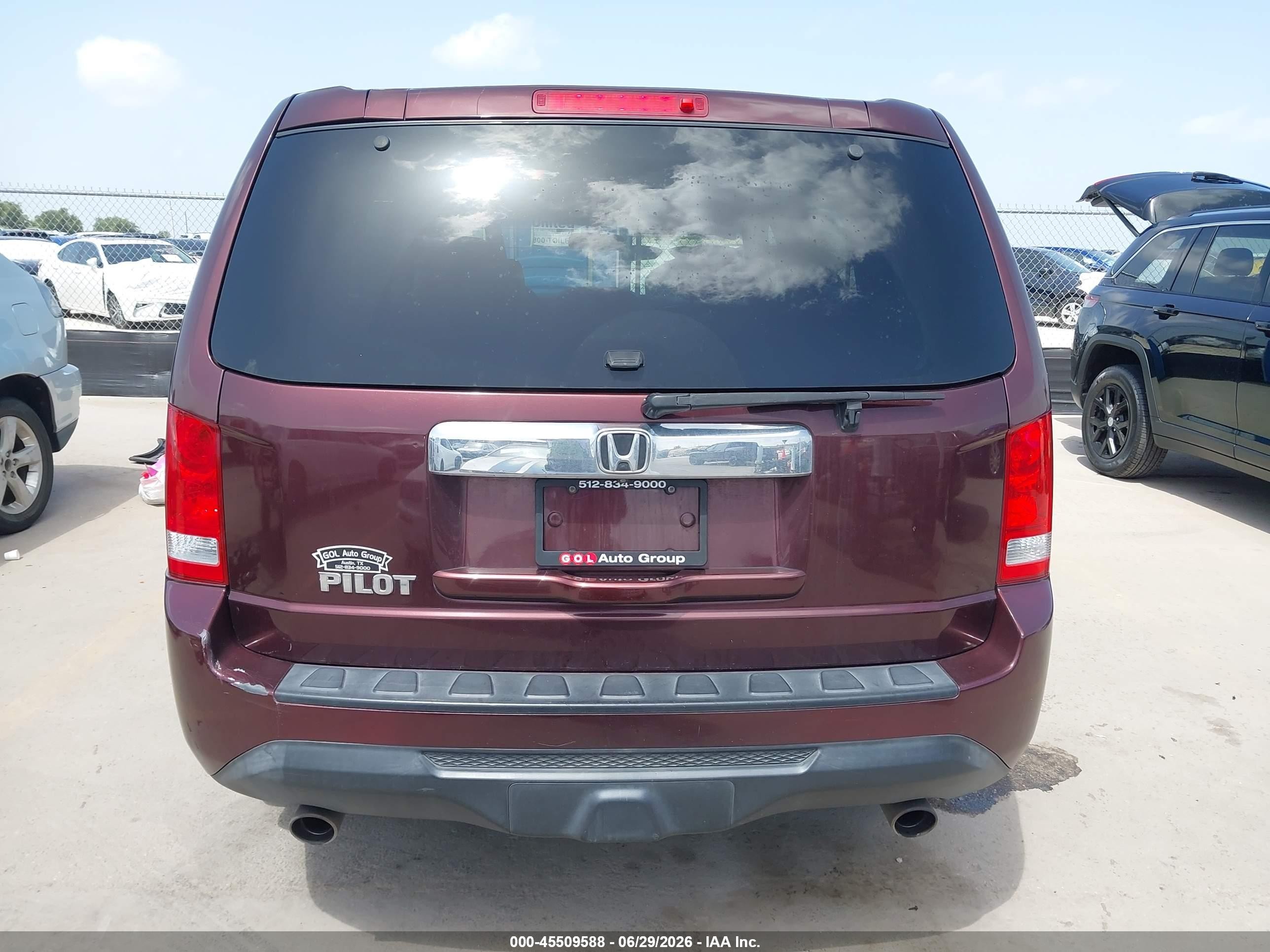 2012 Honda Pilot Ex-l Темно-бордовый vin: 5FNYF3H52CB038046