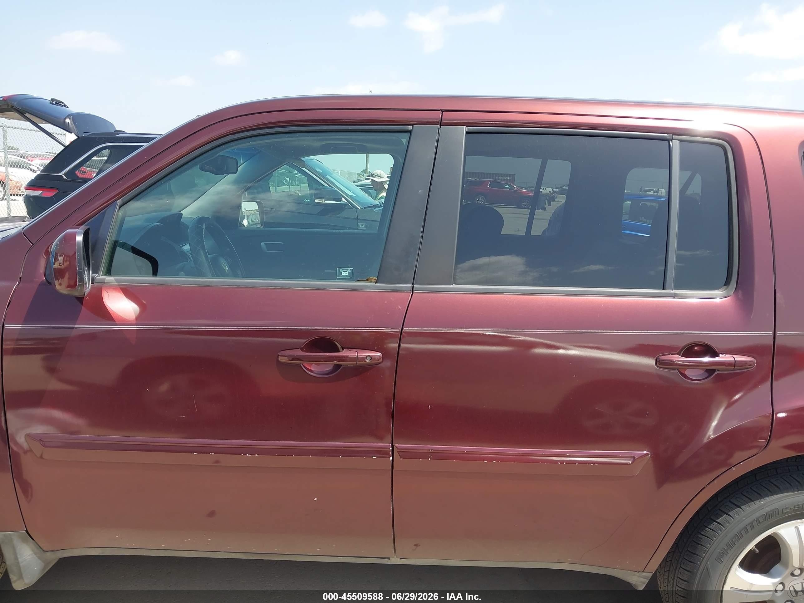 2012 Honda Pilot Ex-l Темно-бордовый vin: 5FNYF3H52CB038046