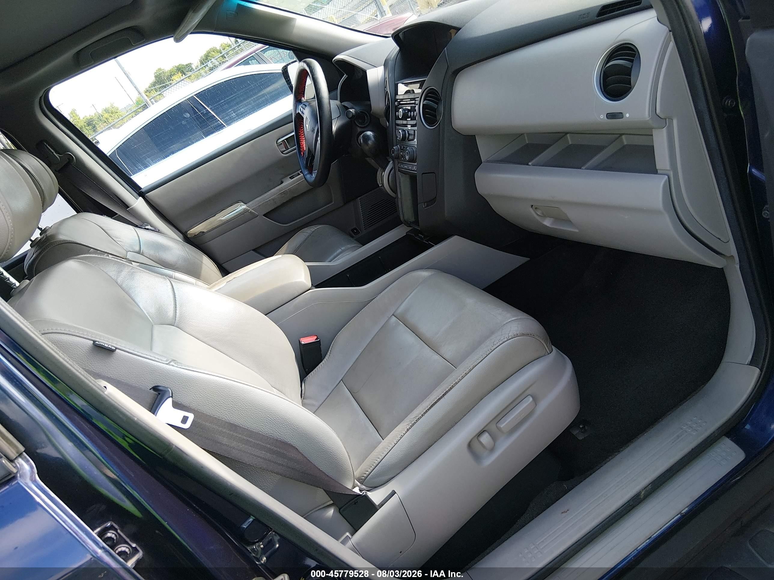 2013 Honda Pilot Ex-l Blue vin: 5FNYF3H52DB005260