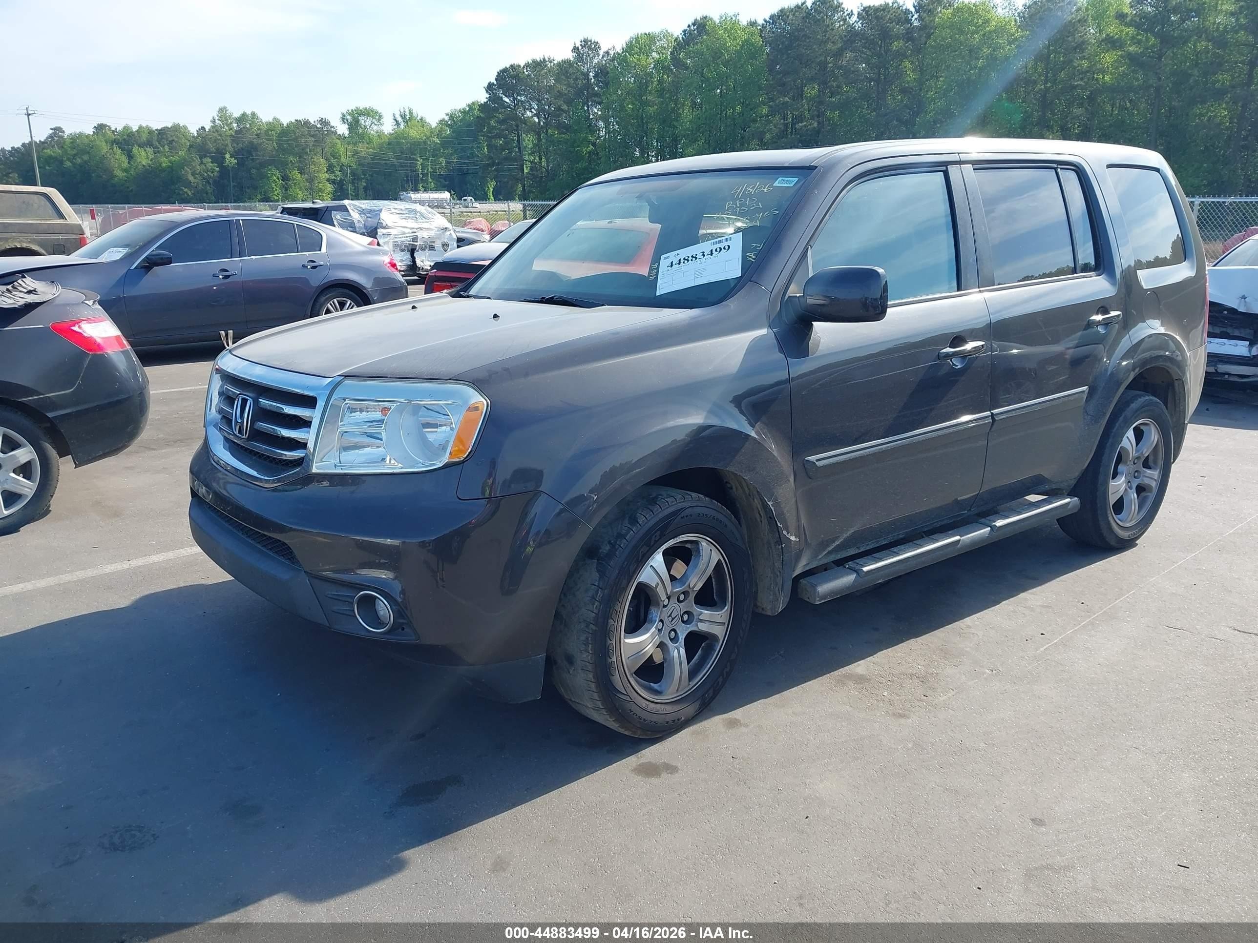 2013 Honda Pilot Ex-l Black vin: 5FNYF3H52DB005324