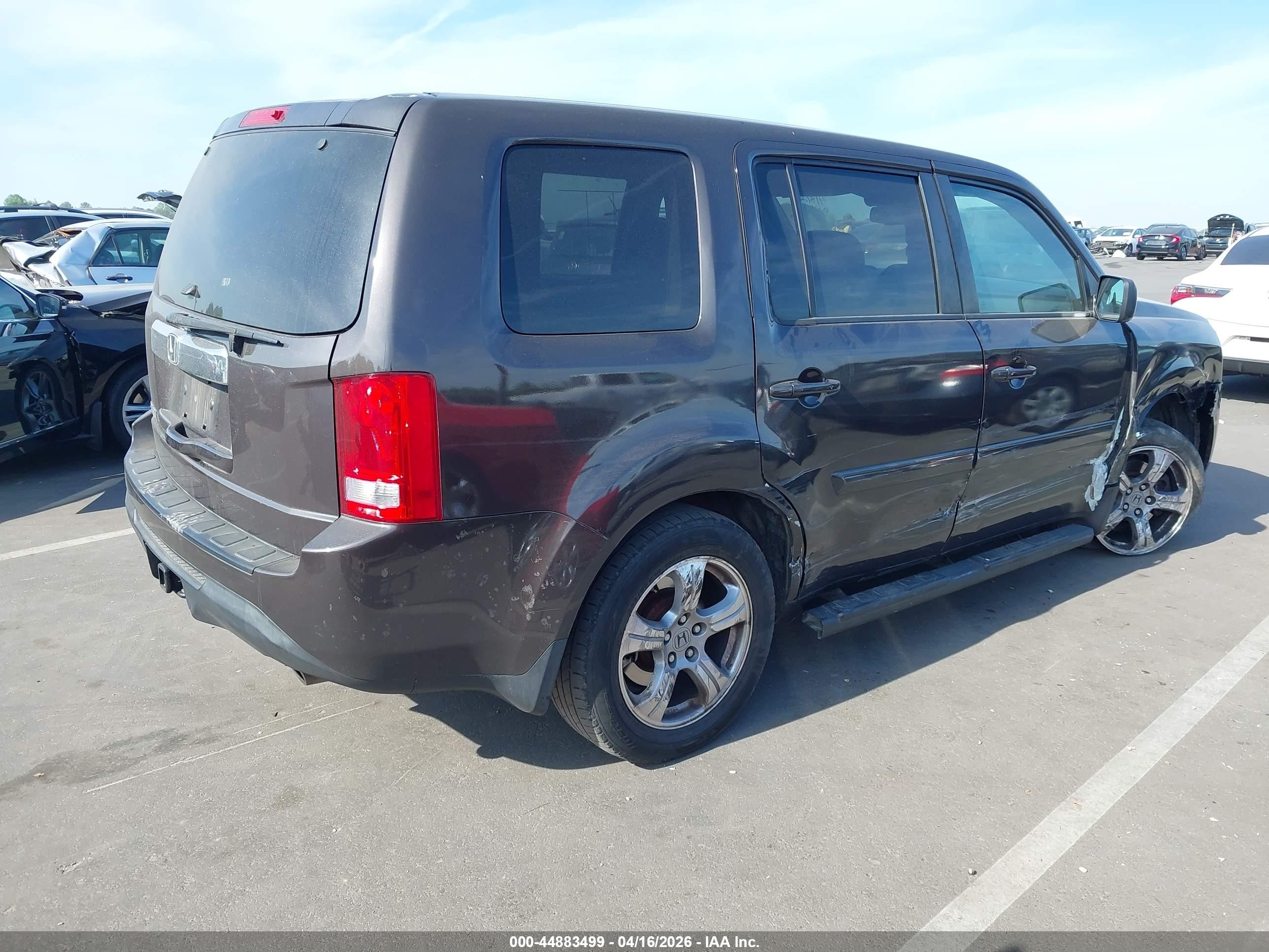 2013 Honda Pilot Ex-l Black vin: 5FNYF3H52DB005324