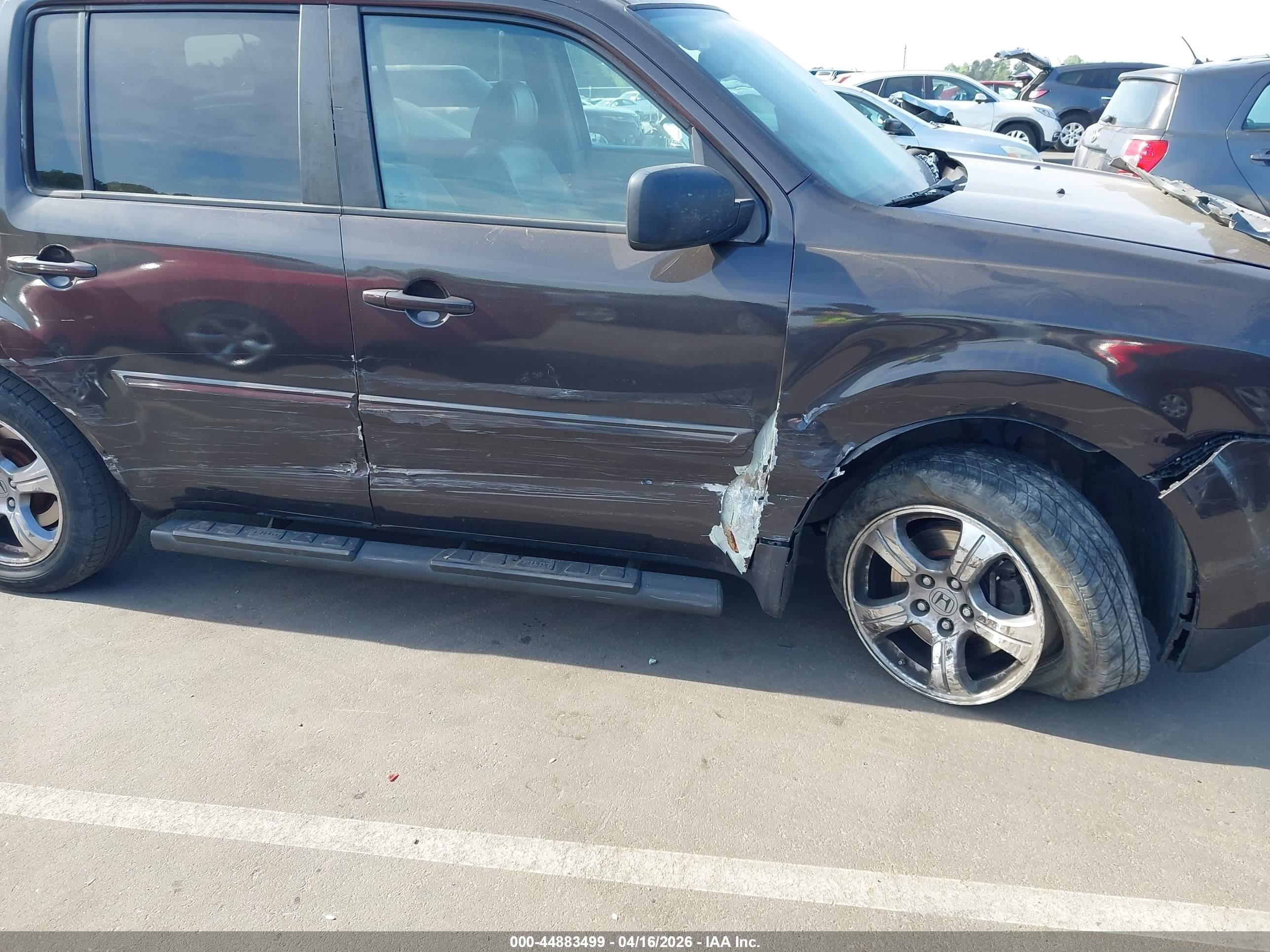 2013 Honda Pilot Ex-l Black vin: 5FNYF3H52DB005324