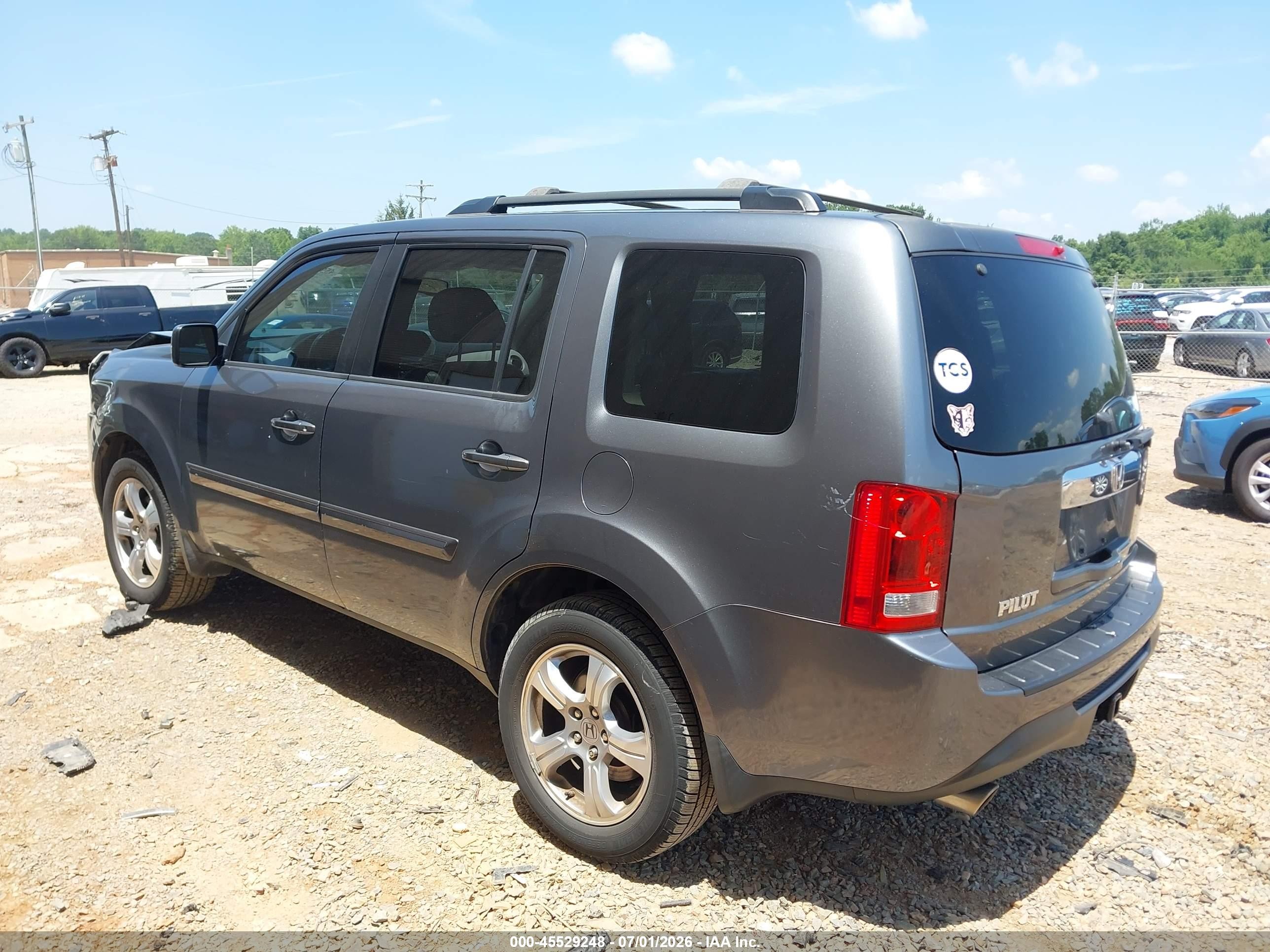 2013 Honda Pilot Ex-l Gray vin: 5FNYF3H52DB017067