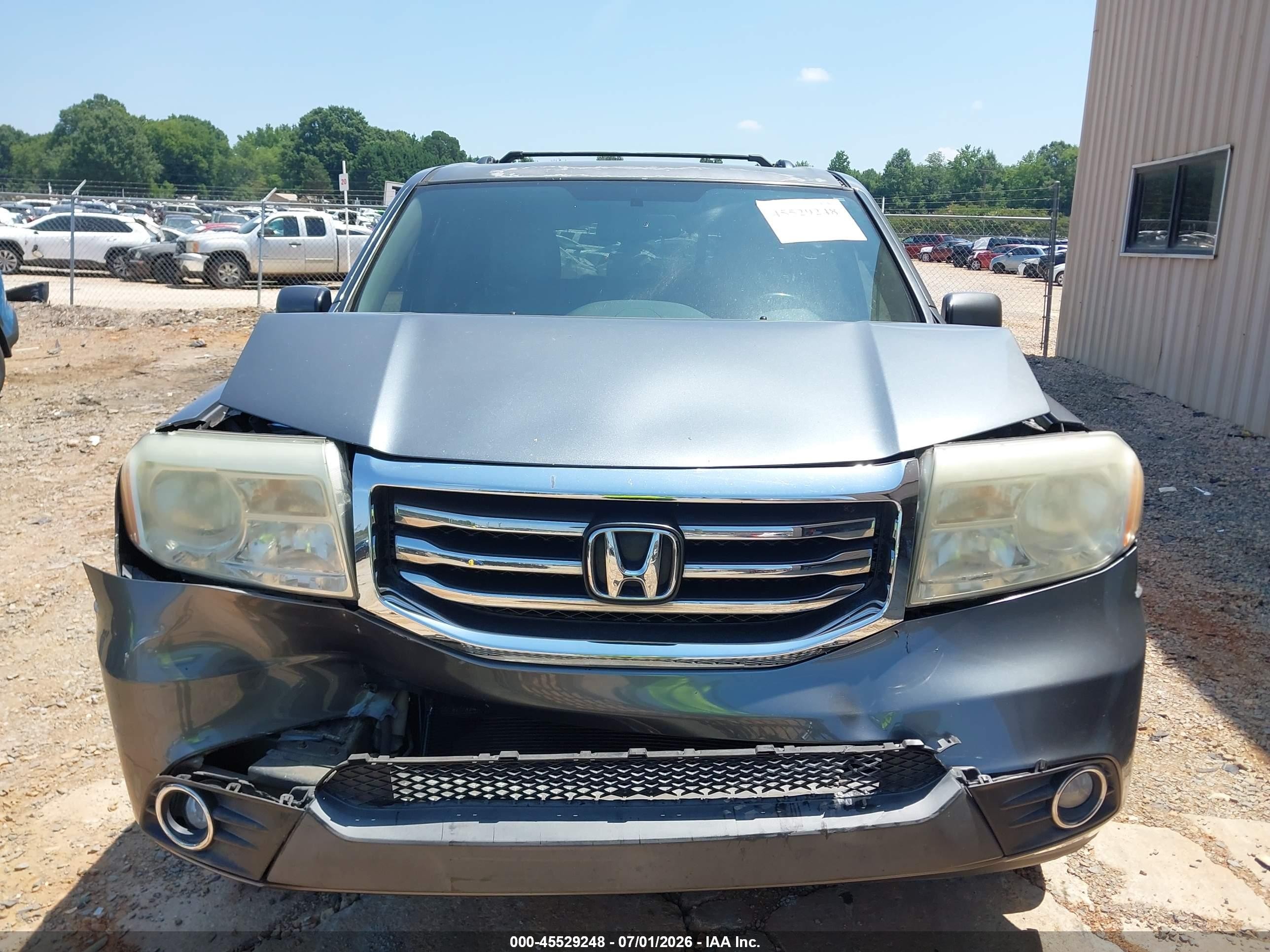 2013 Honda Pilot Ex-l Gray vin: 5FNYF3H52DB017067