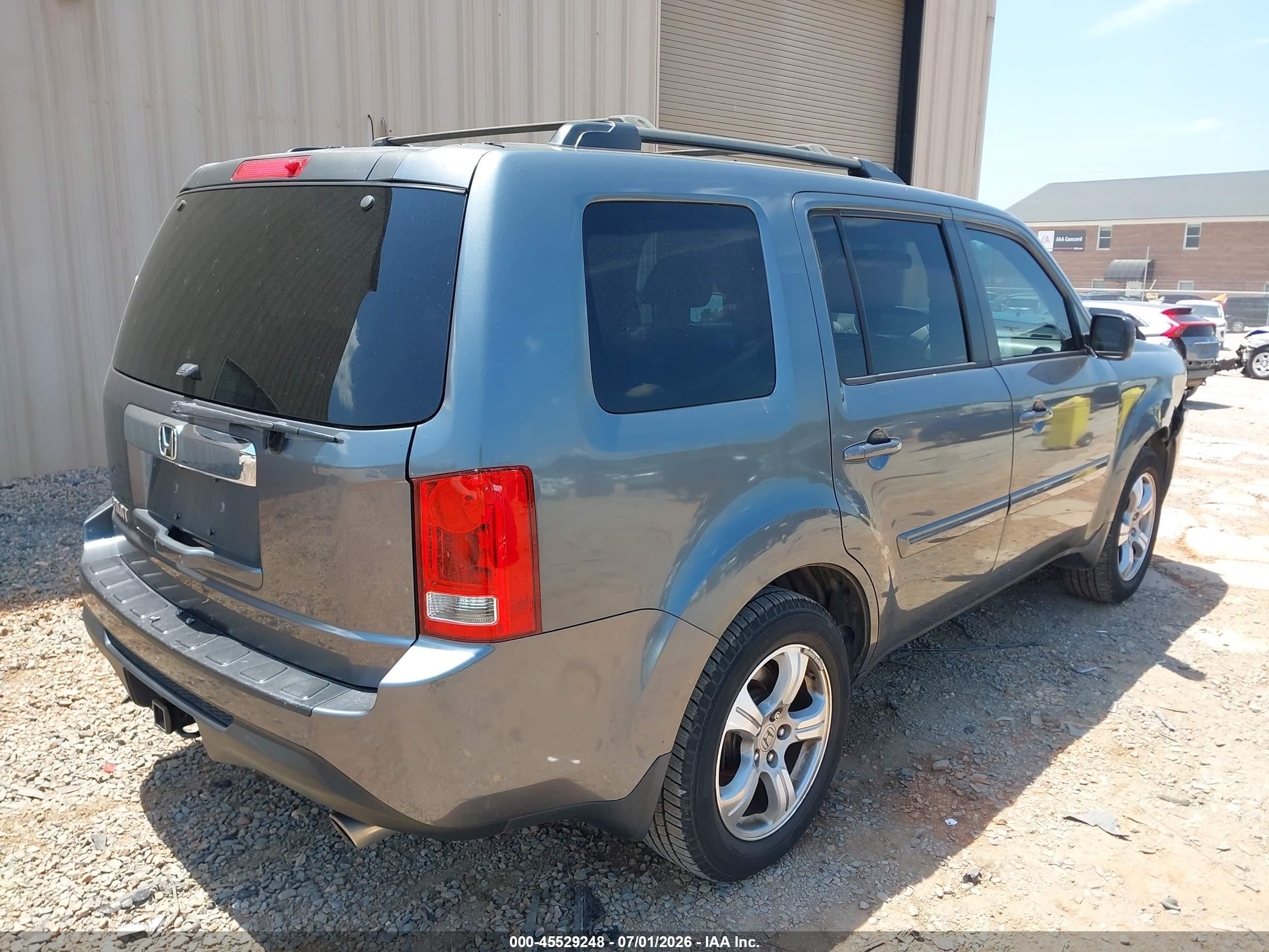 2013 Honda Pilot Ex-l Gray vin: 5FNYF3H52DB017067