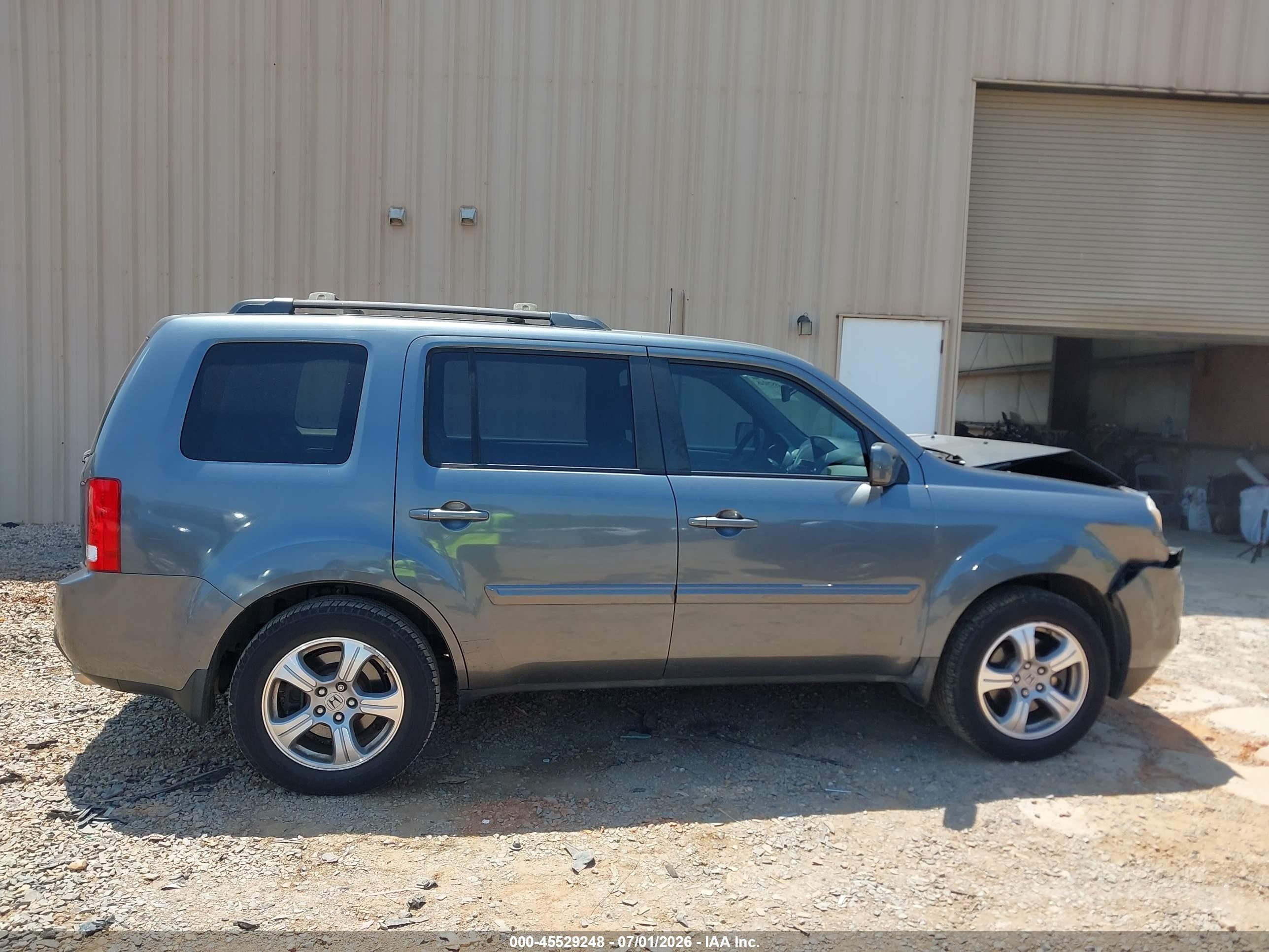 2013 Honda Pilot Ex-l Gray vin: 5FNYF3H52DB017067