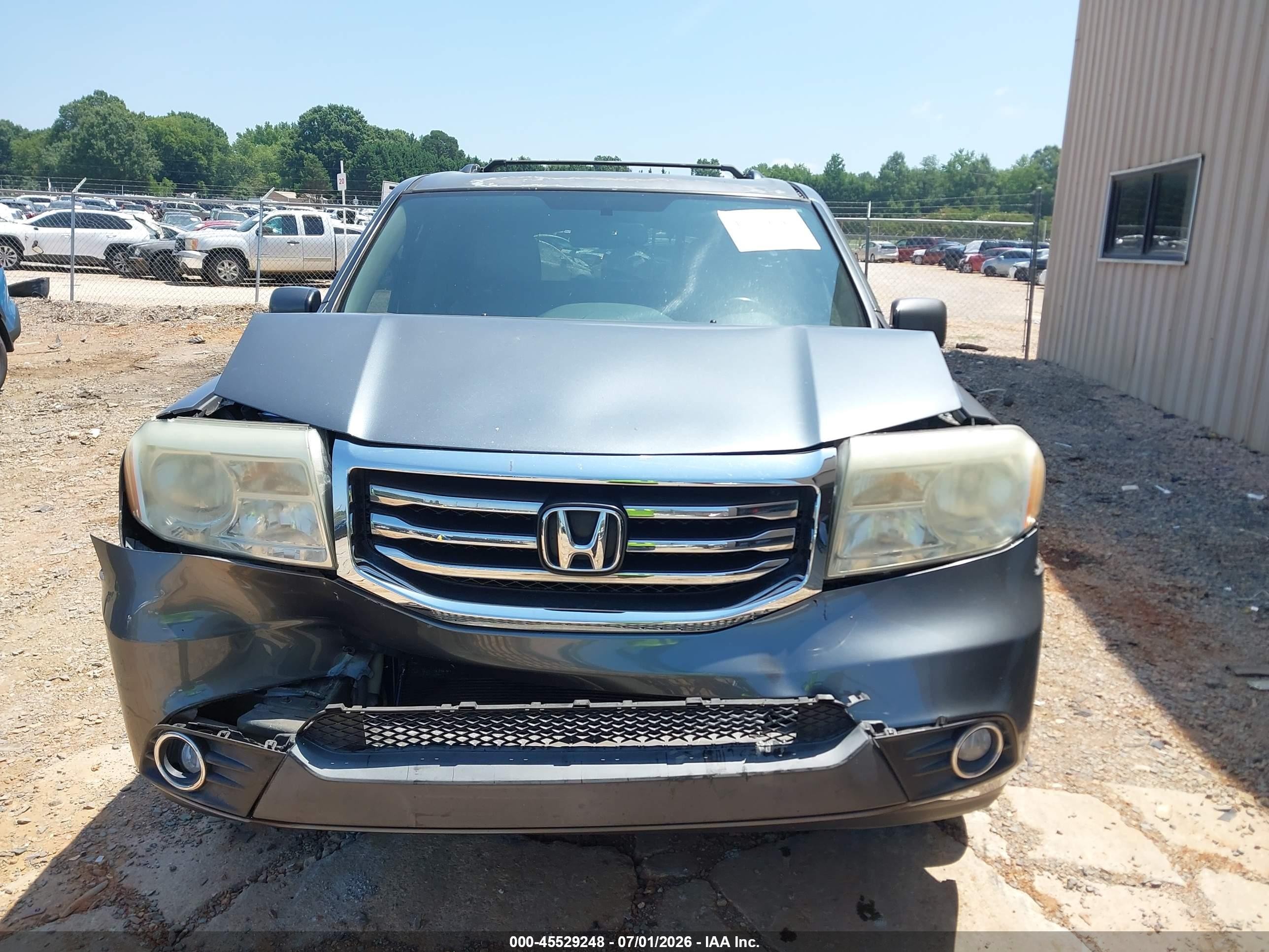 2013 Honda Pilot Ex-l Gray vin: 5FNYF3H52DB017067