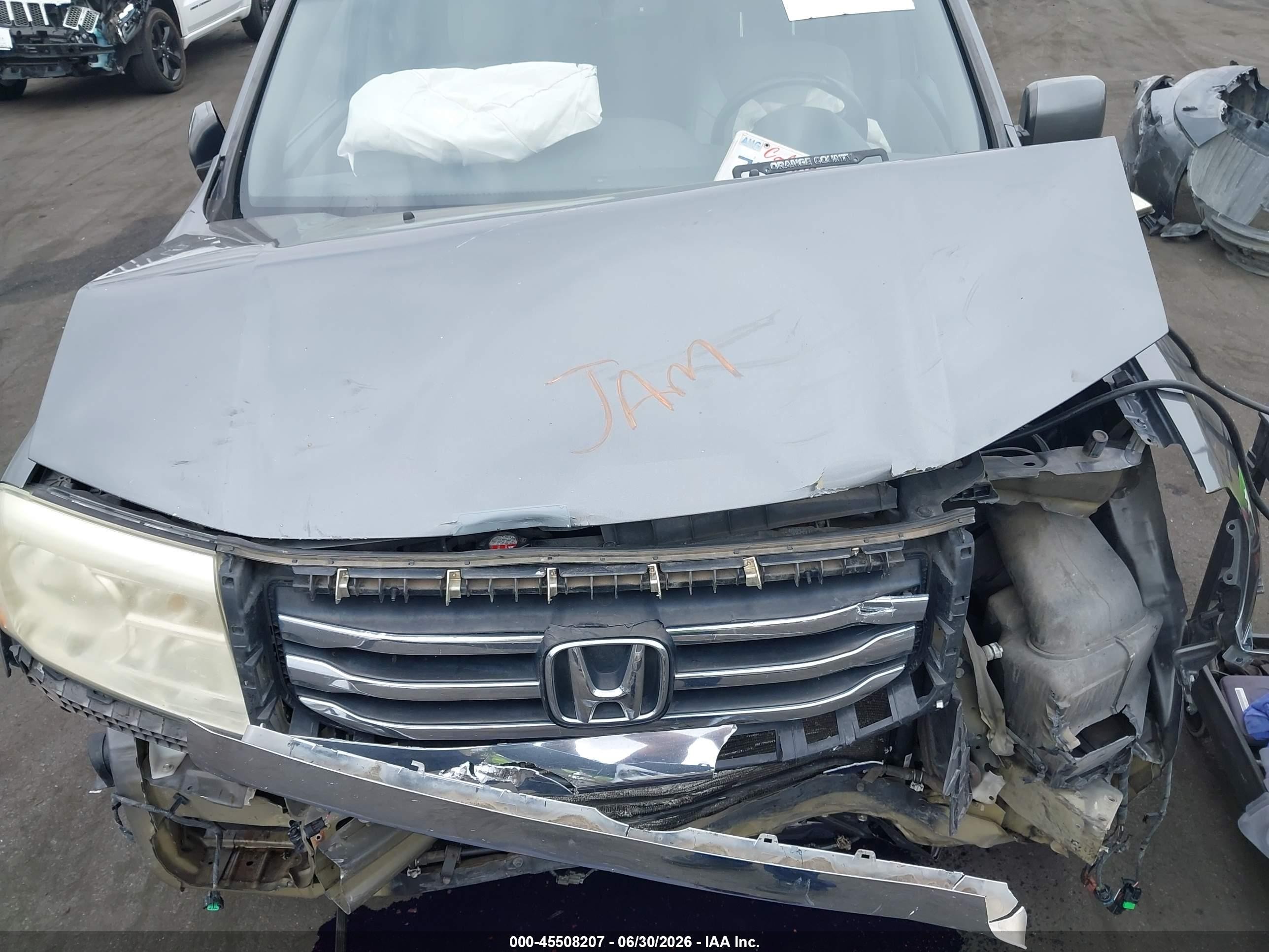 2013 Honda Pilot Ex-l Gray vin: 5FNYF3H52DB023838