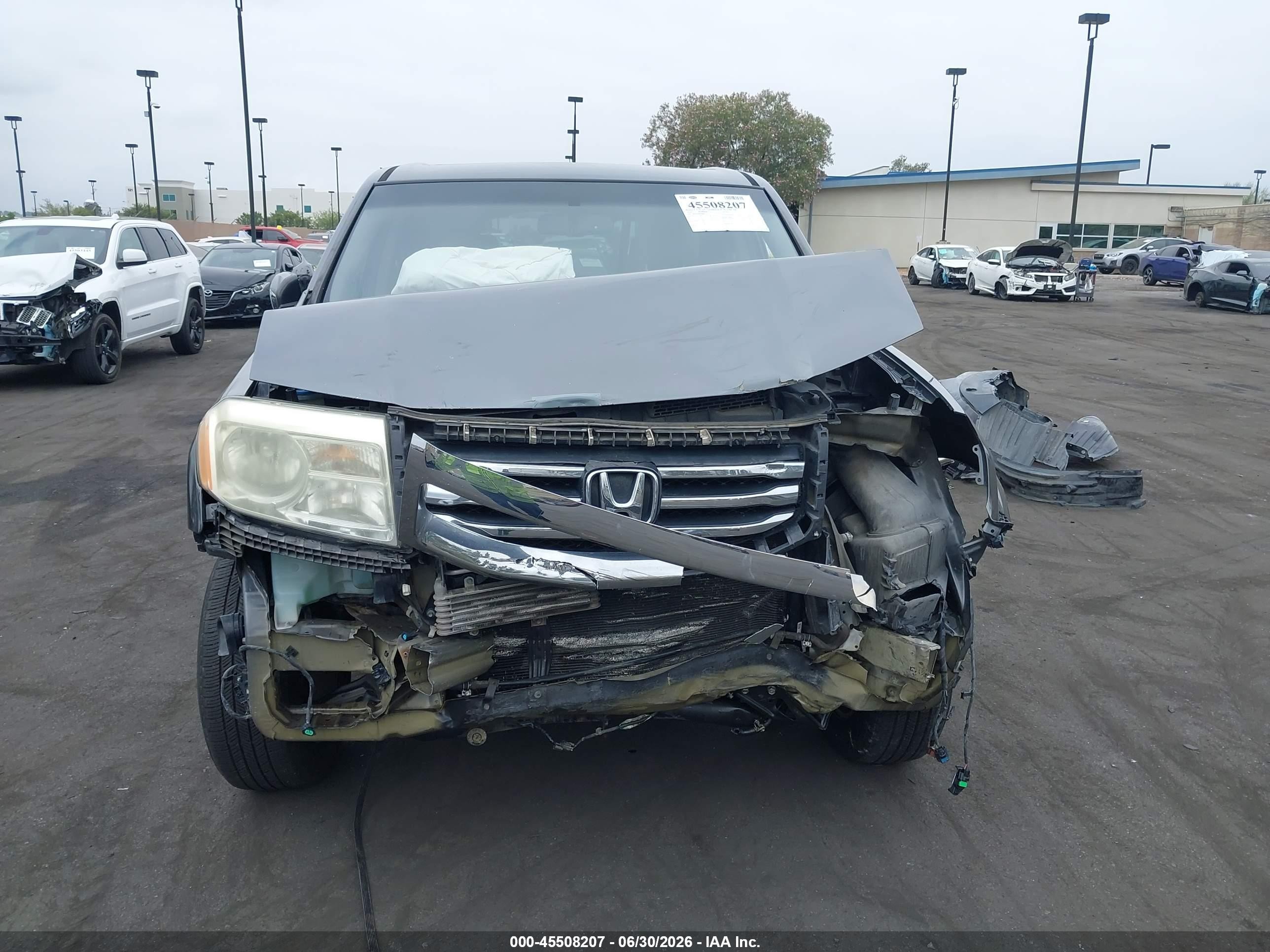 2013 Honda Pilot Ex-l Gray vin: 5FNYF3H52DB023838