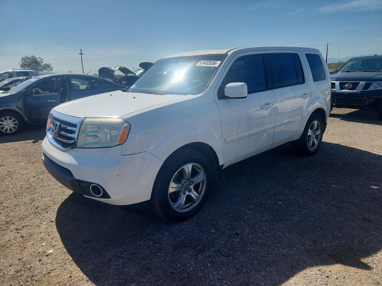 2013 Honda Pilot Exl White vin: 5FNYF3H52DB024133