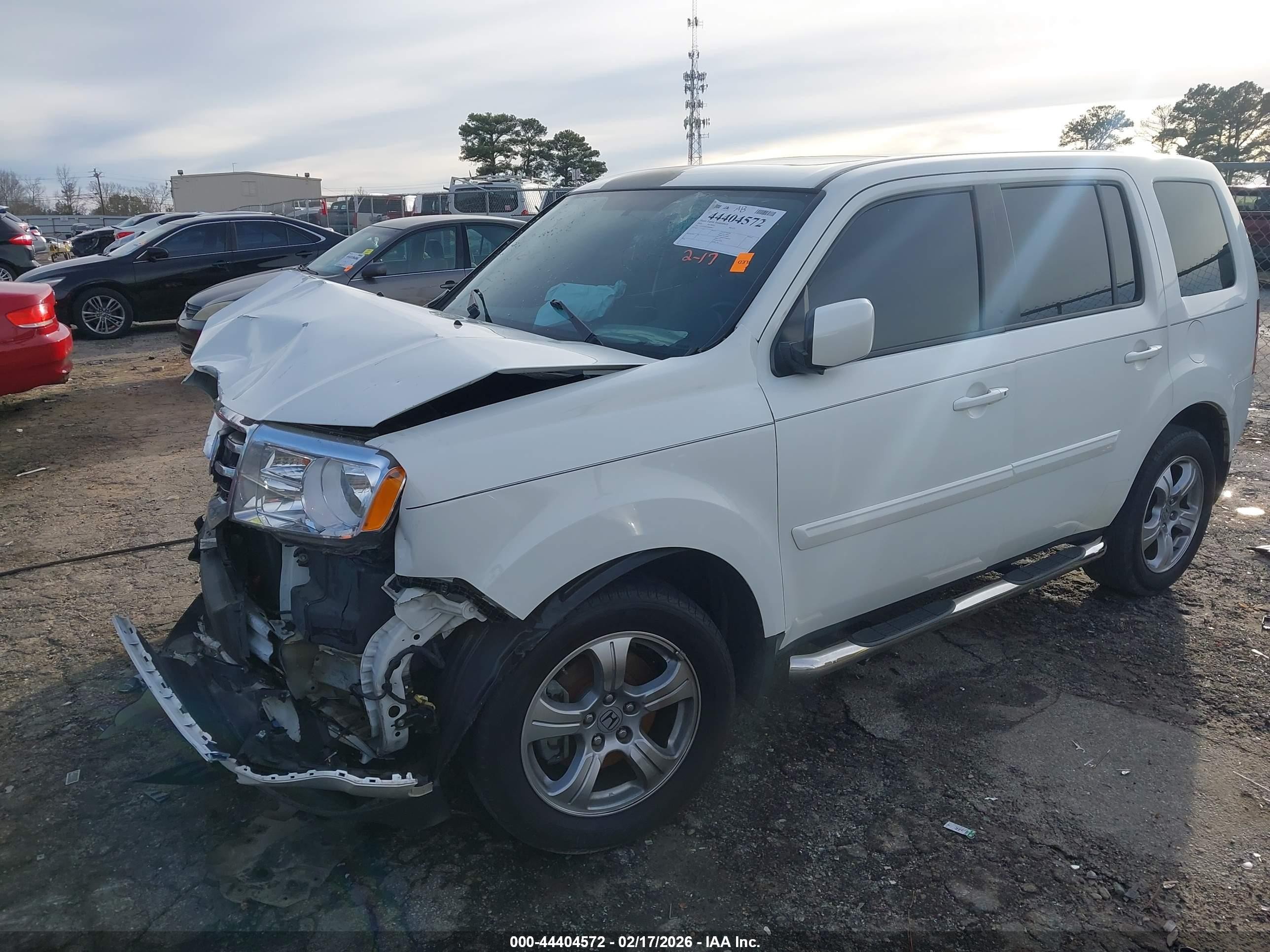 2014 Honda Pilot Ex-l Белый vin: 5FNYF3H52EB009861