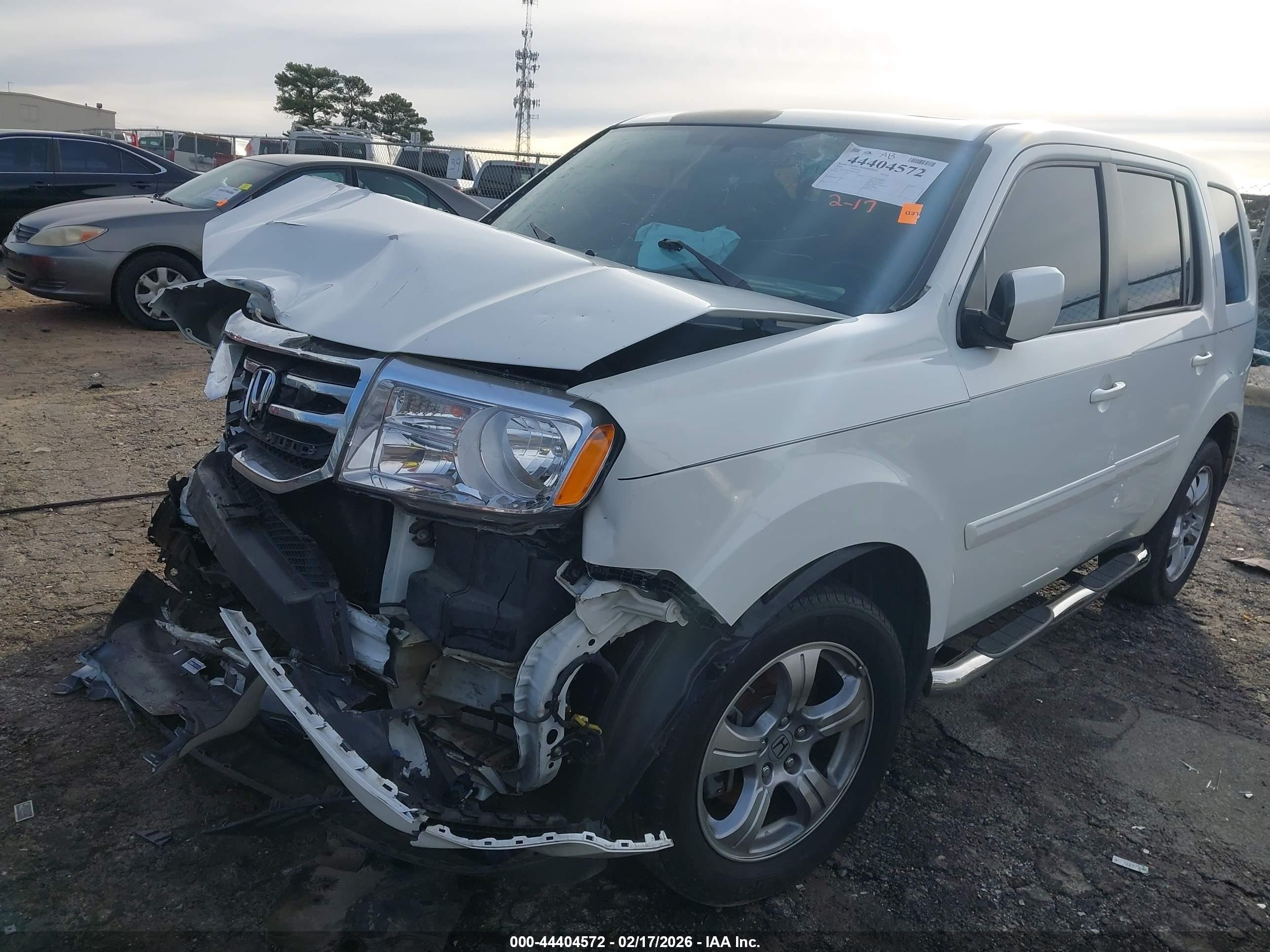 2014 Honda Pilot Ex-l Белый vin: 5FNYF3H52EB009861