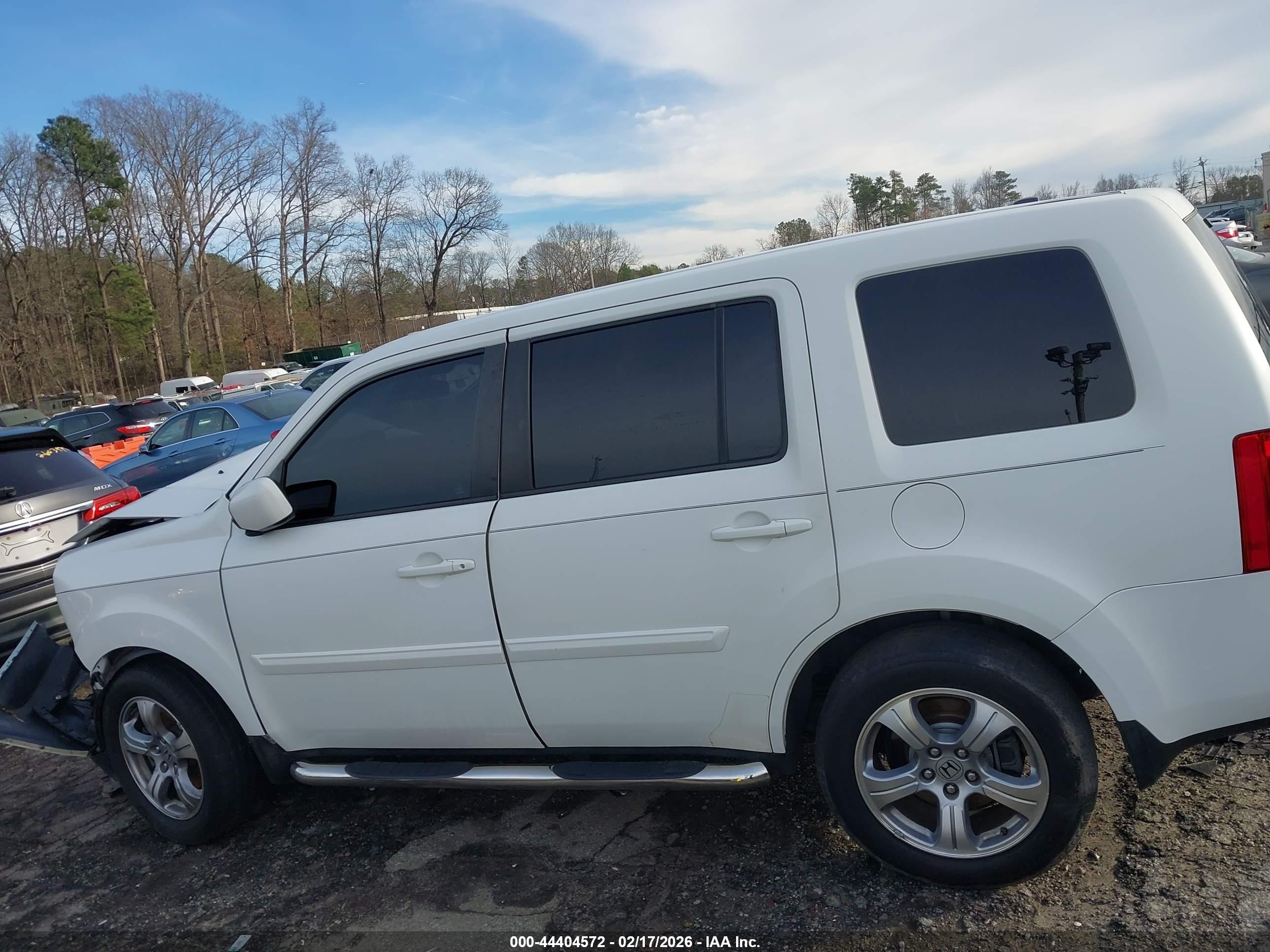 2014 Honda Pilot Ex-l Белый vin: 5FNYF3H52EB009861