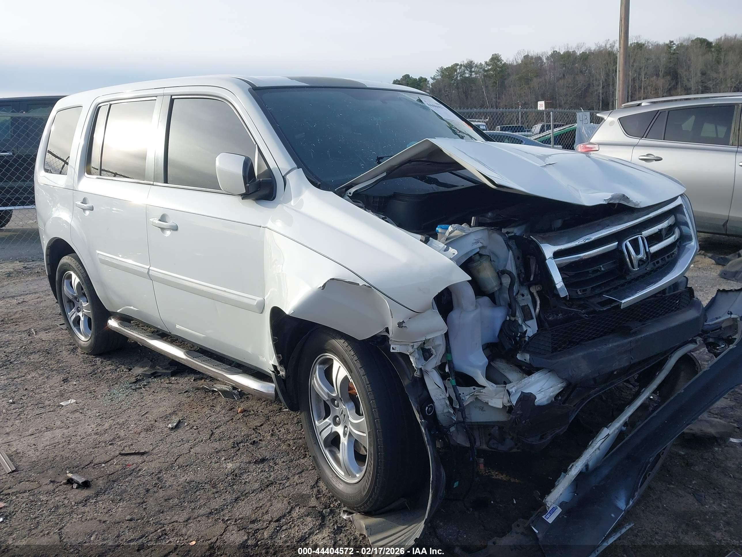 2014 Honda Pilot Ex-l Белый vin: 5FNYF3H52EB009861