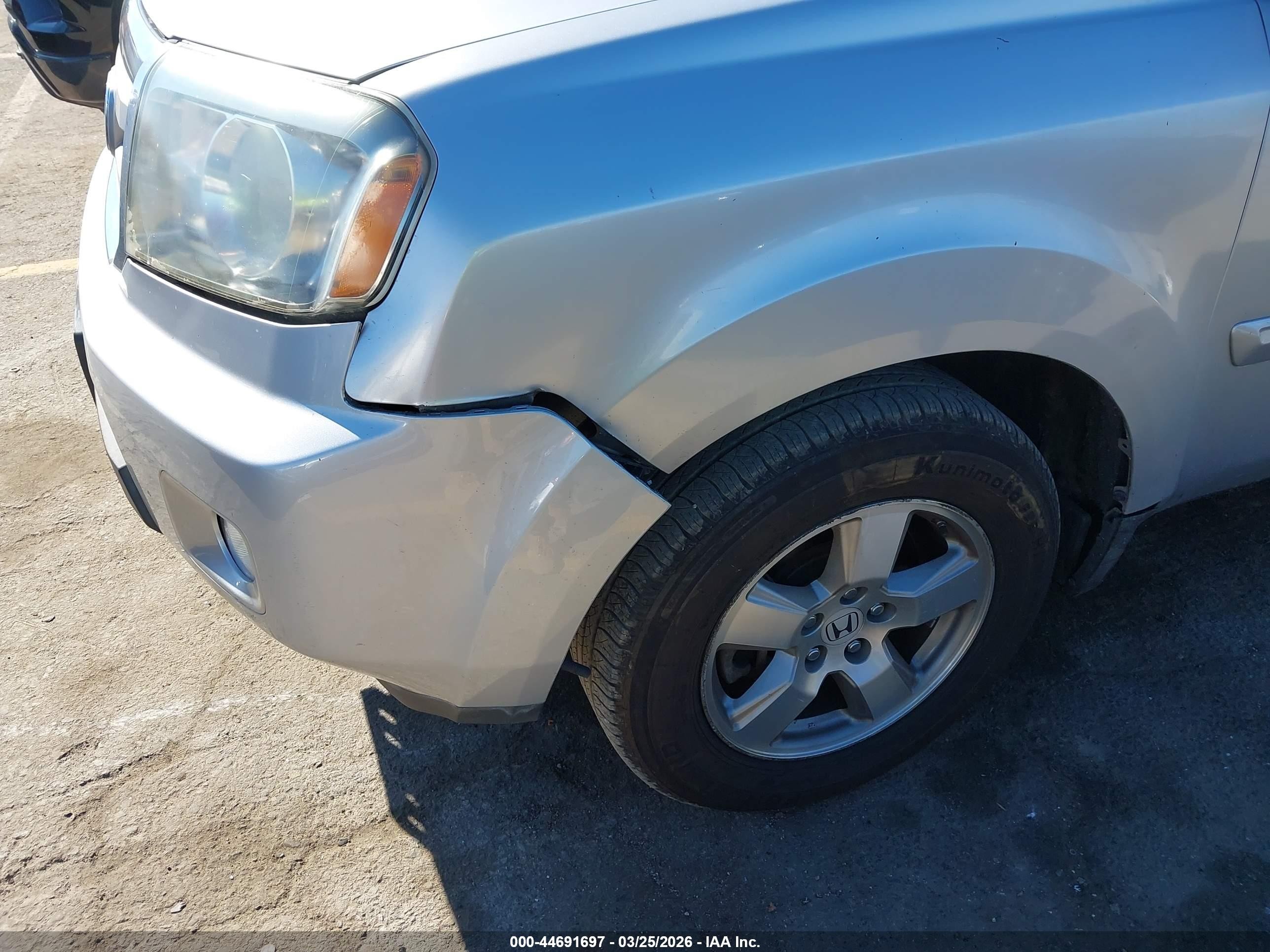 2010 Honda Pilot Ex-l Silver vin: 5FNYF3H53AB004789
