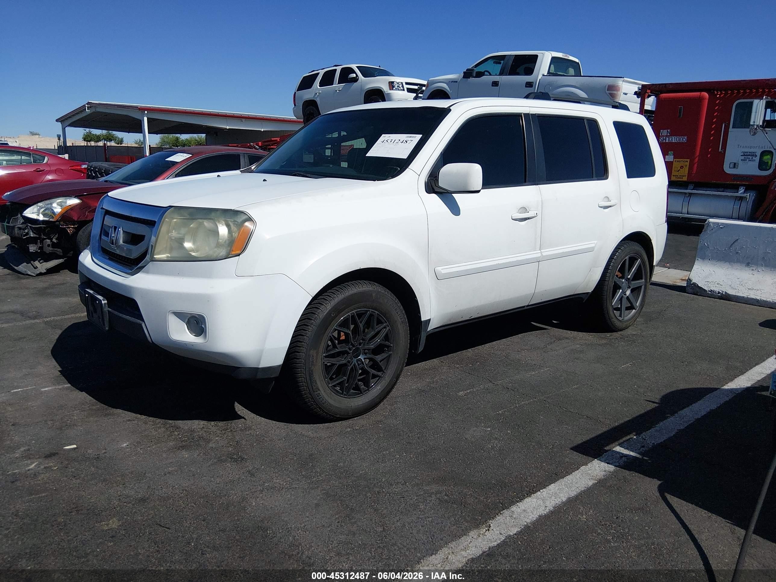 2010 Honda Pilot Ex-l White vin: 5FNYF3H53AB022936