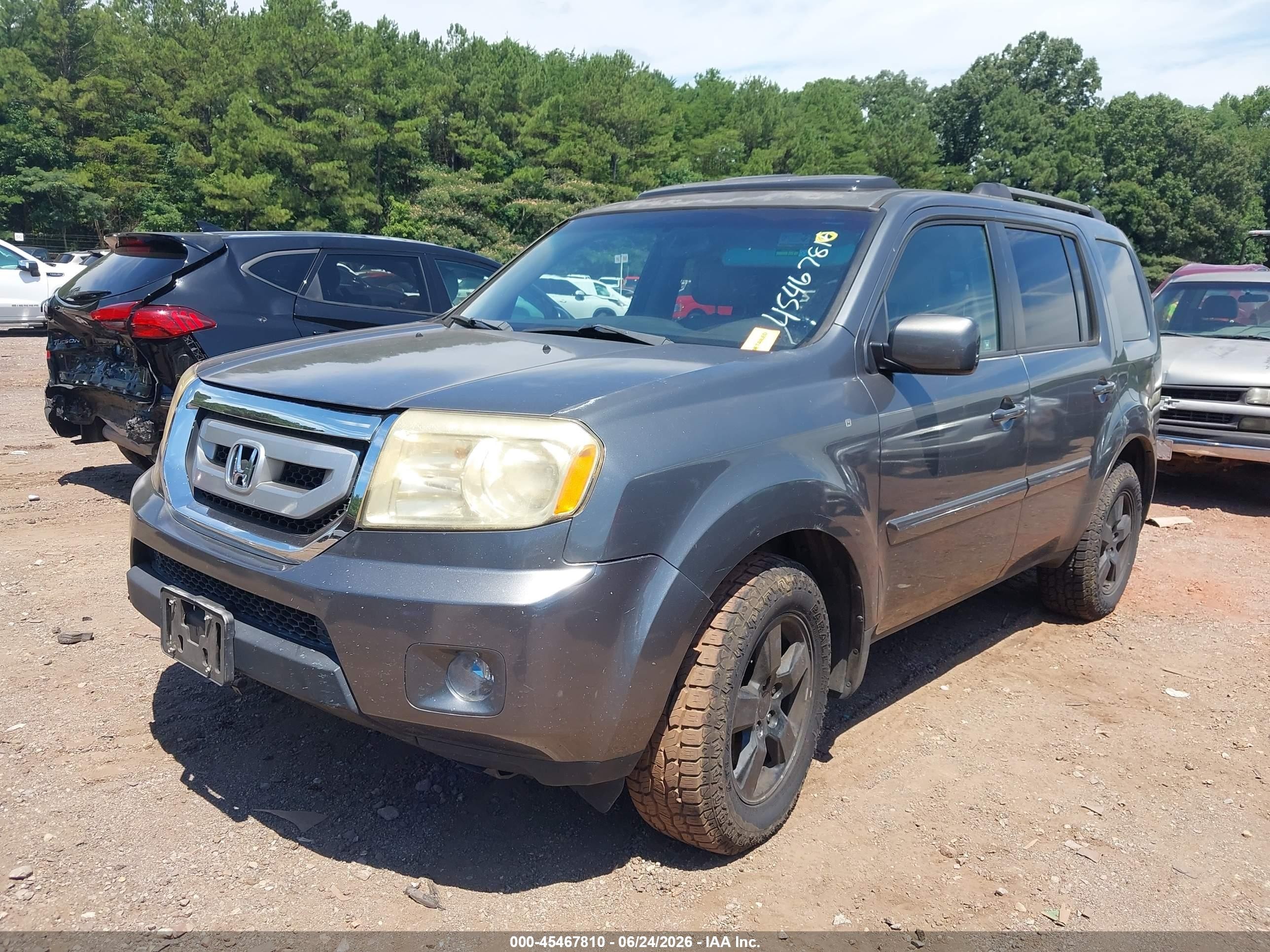 2011 Honda Pilot Ex-l Серый vin: 5FNYF3H53BB001845
