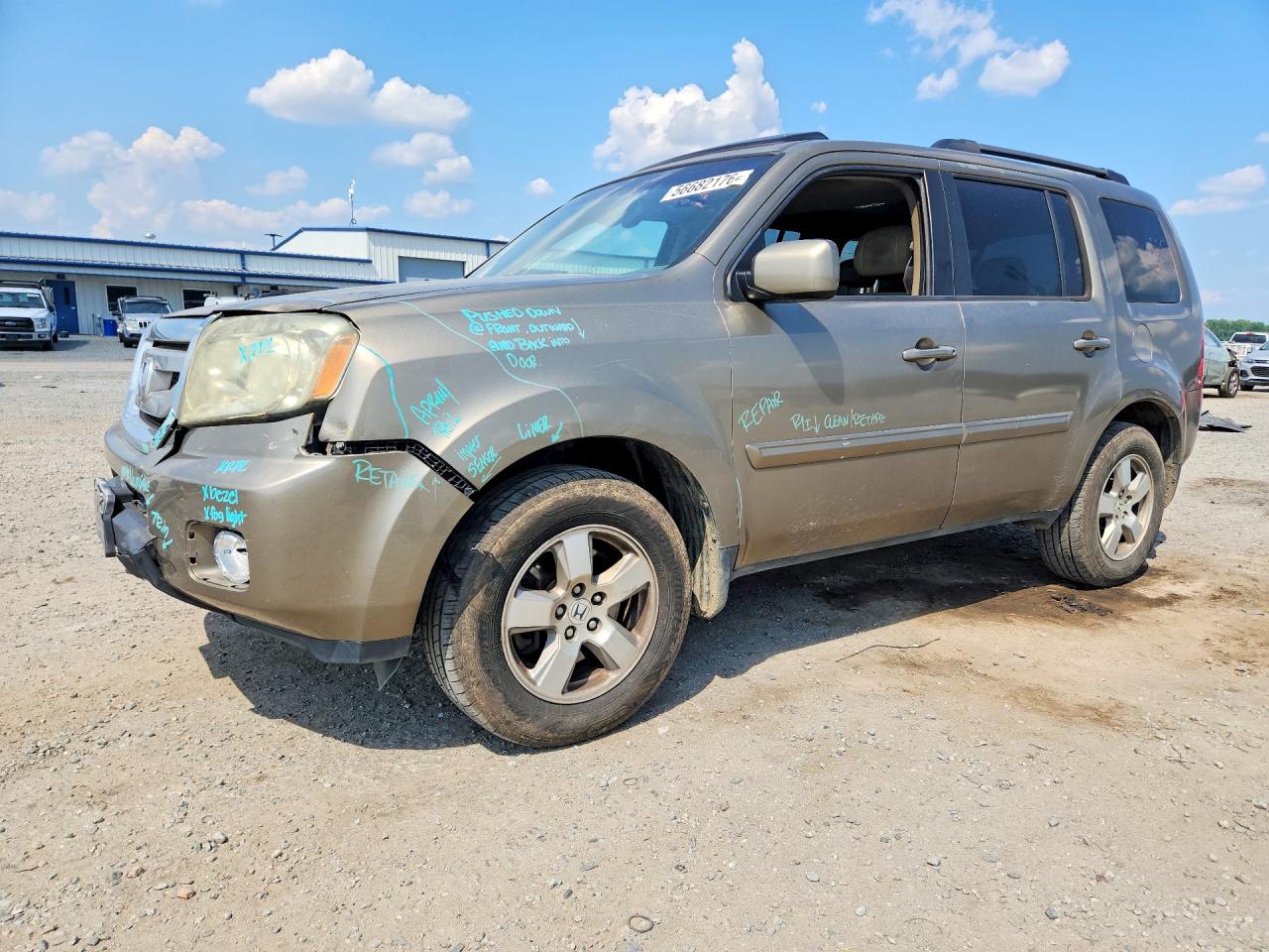2011 Honda Pilot Exl Коричневый vin: 5FNYF3H53BB032092