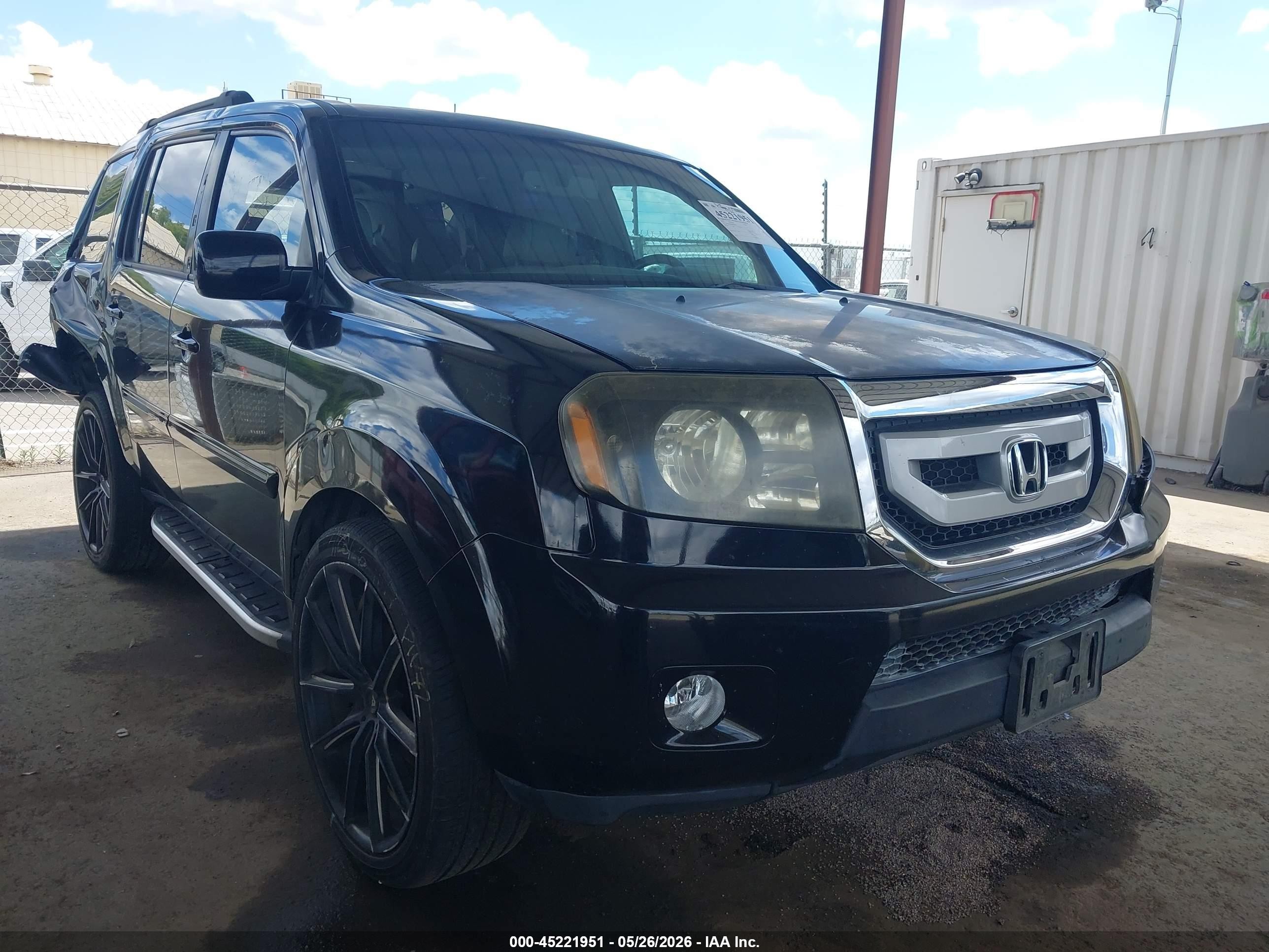 2011 Honda Pilot Ex-l Black vin: 5FNYF3H53BB037700