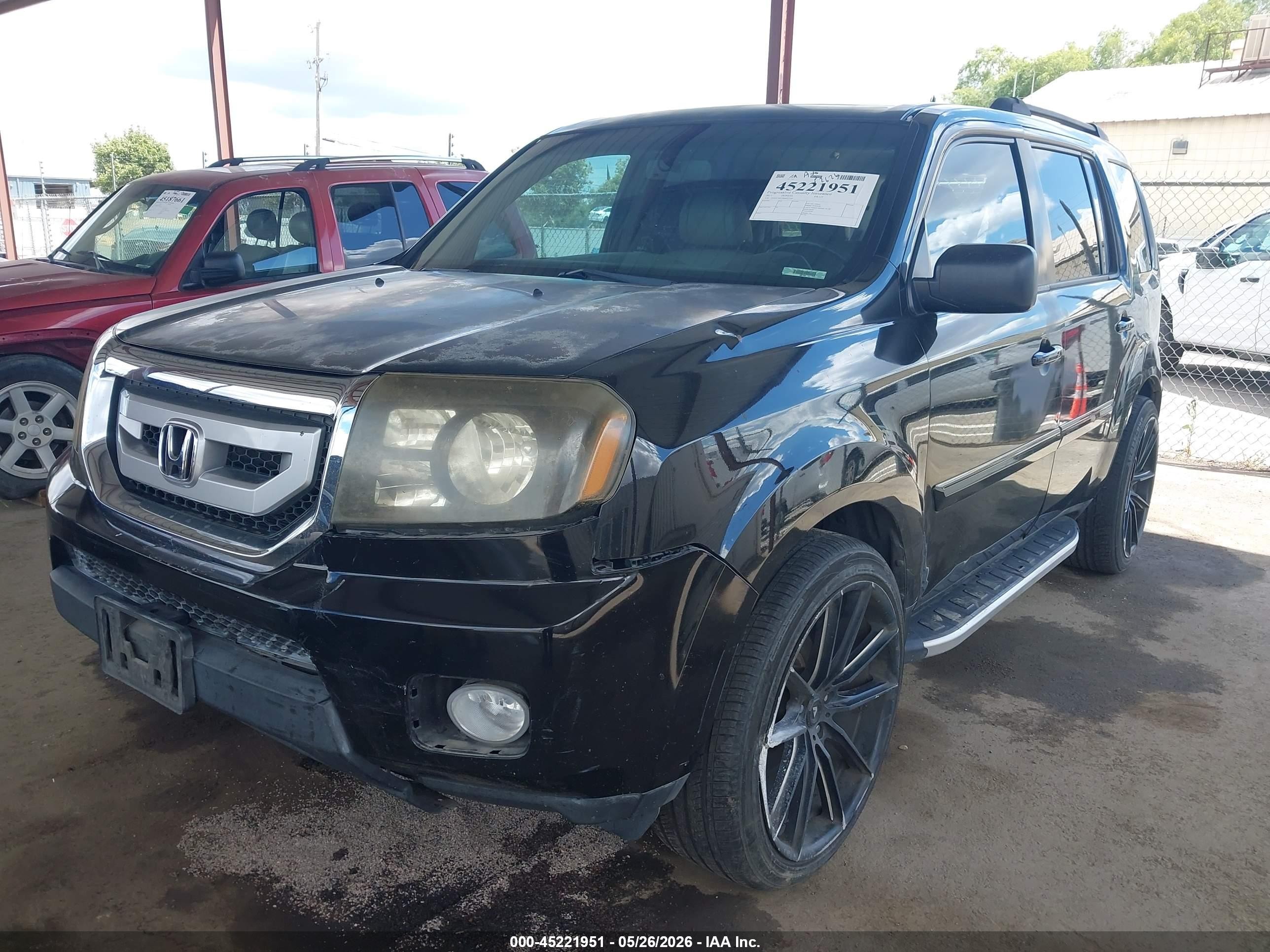2011 Honda Pilot Ex-l Black vin: 5FNYF3H53BB037700