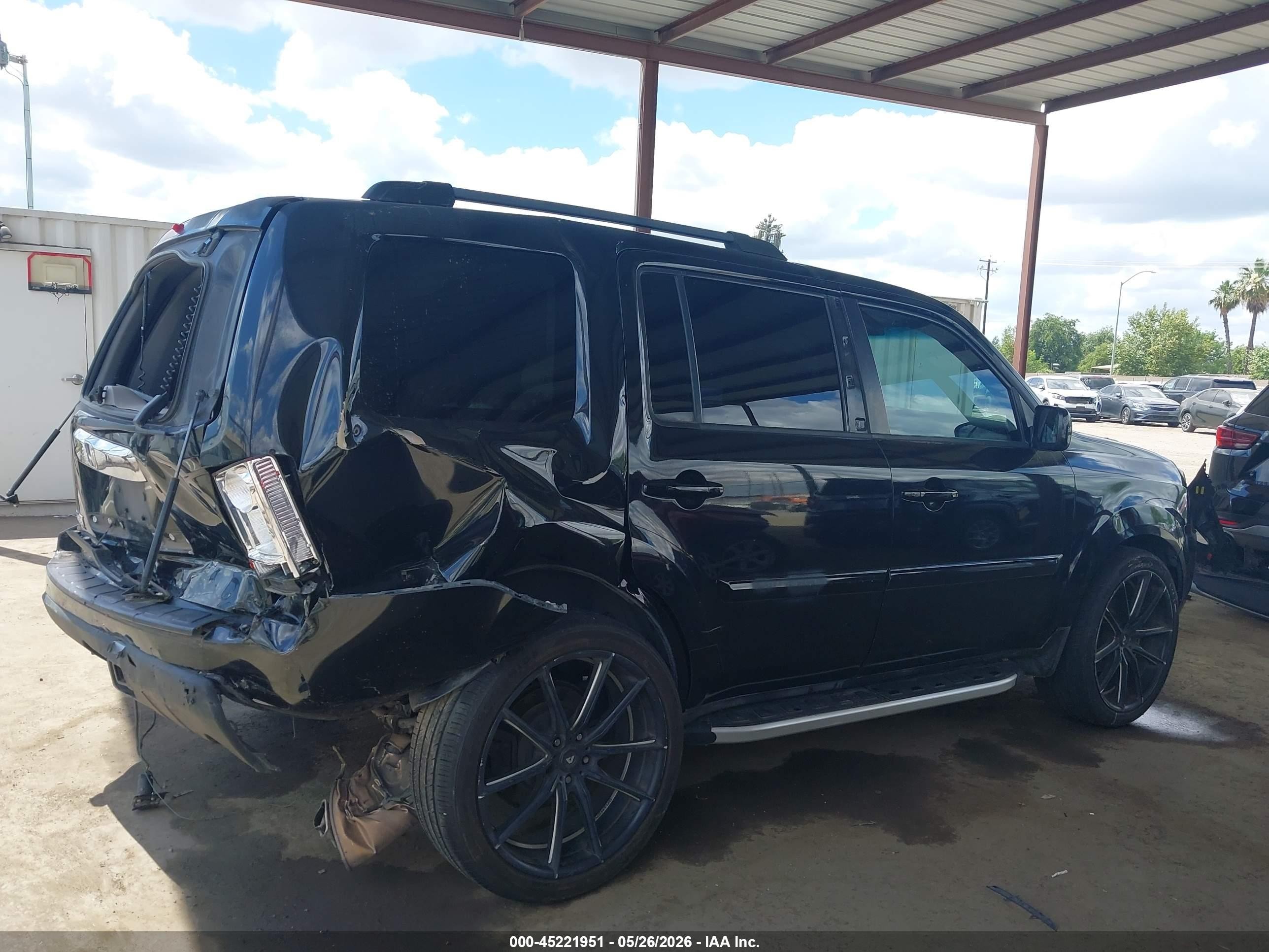2011 Honda Pilot Ex-l Black vin: 5FNYF3H53BB037700