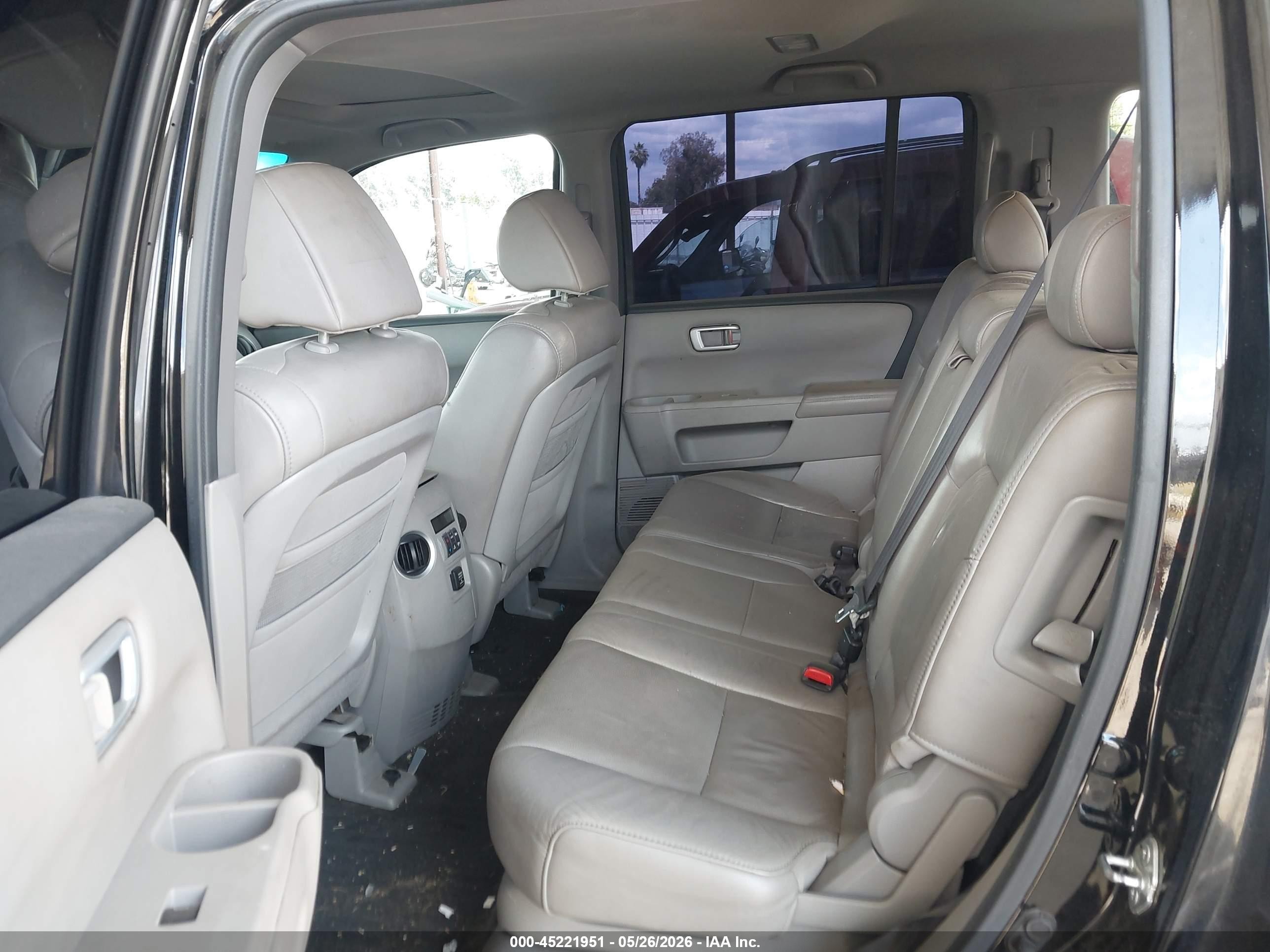2011 Honda Pilot Ex-l Black vin: 5FNYF3H53BB037700