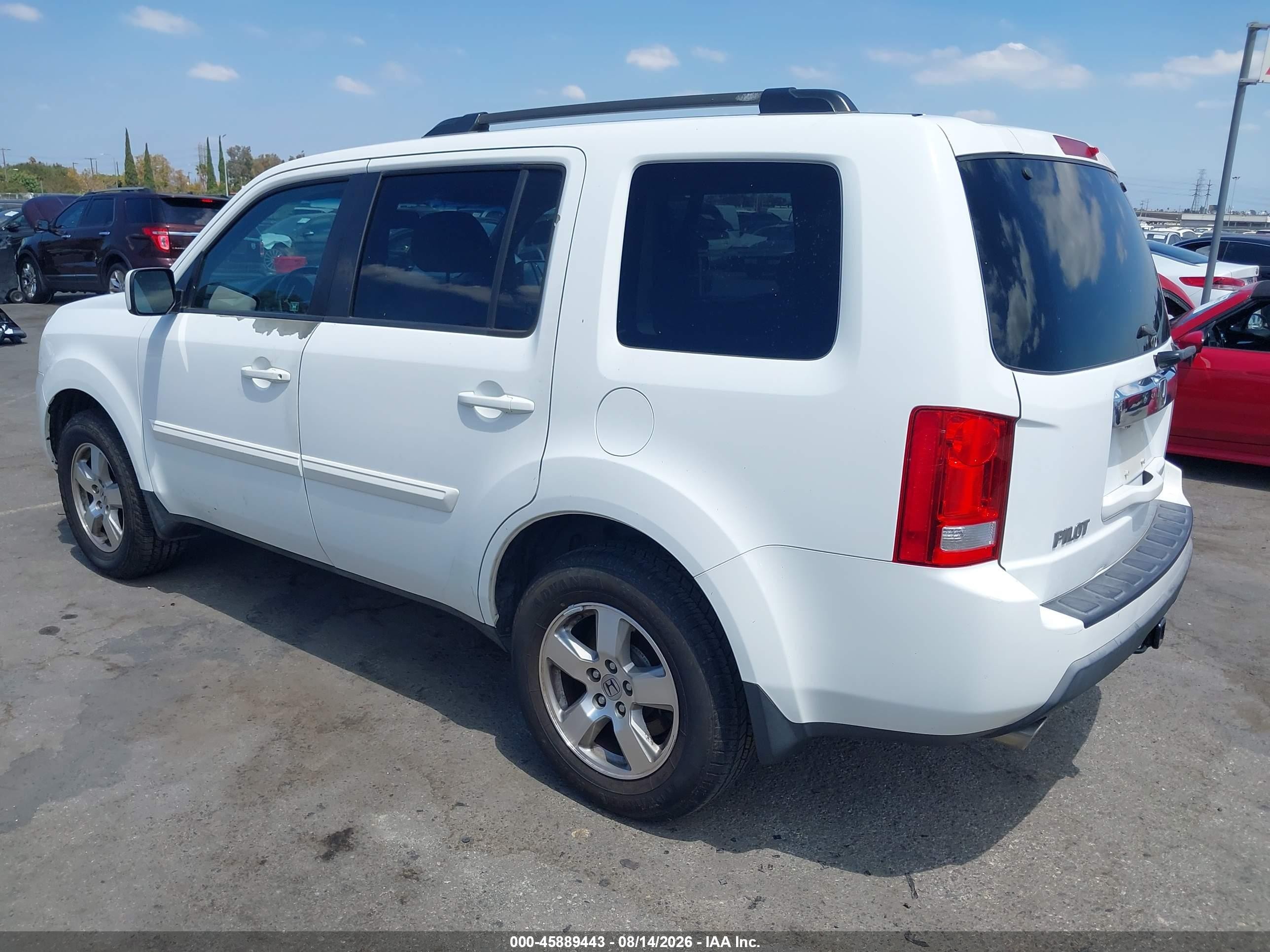 2011 Honda Pilot Ex-l Белый vin: 5FNYF3H53BB040936