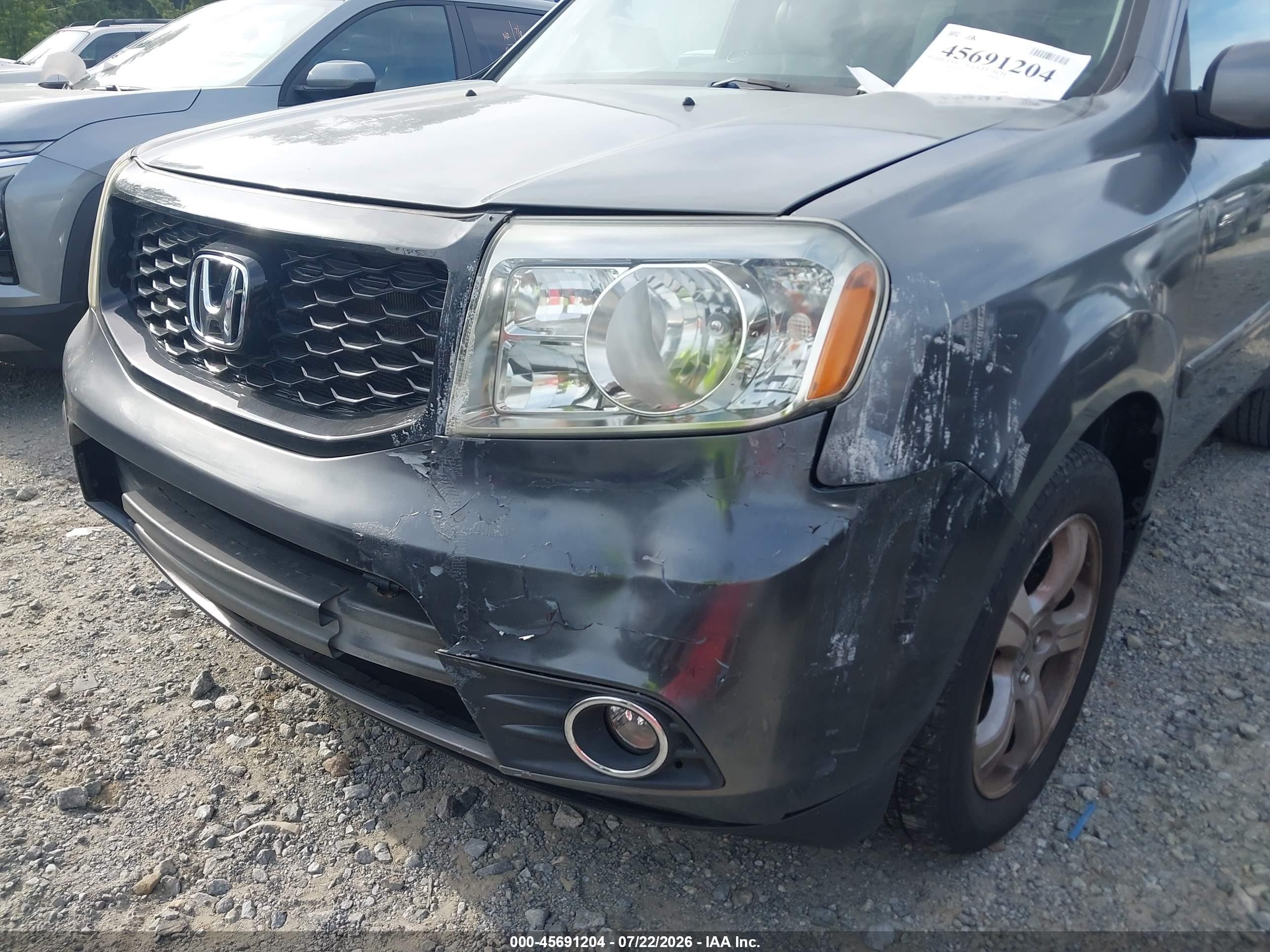 2012 Honda Pilot Ex-l Gray vin: 5FNYF3H53CB002429