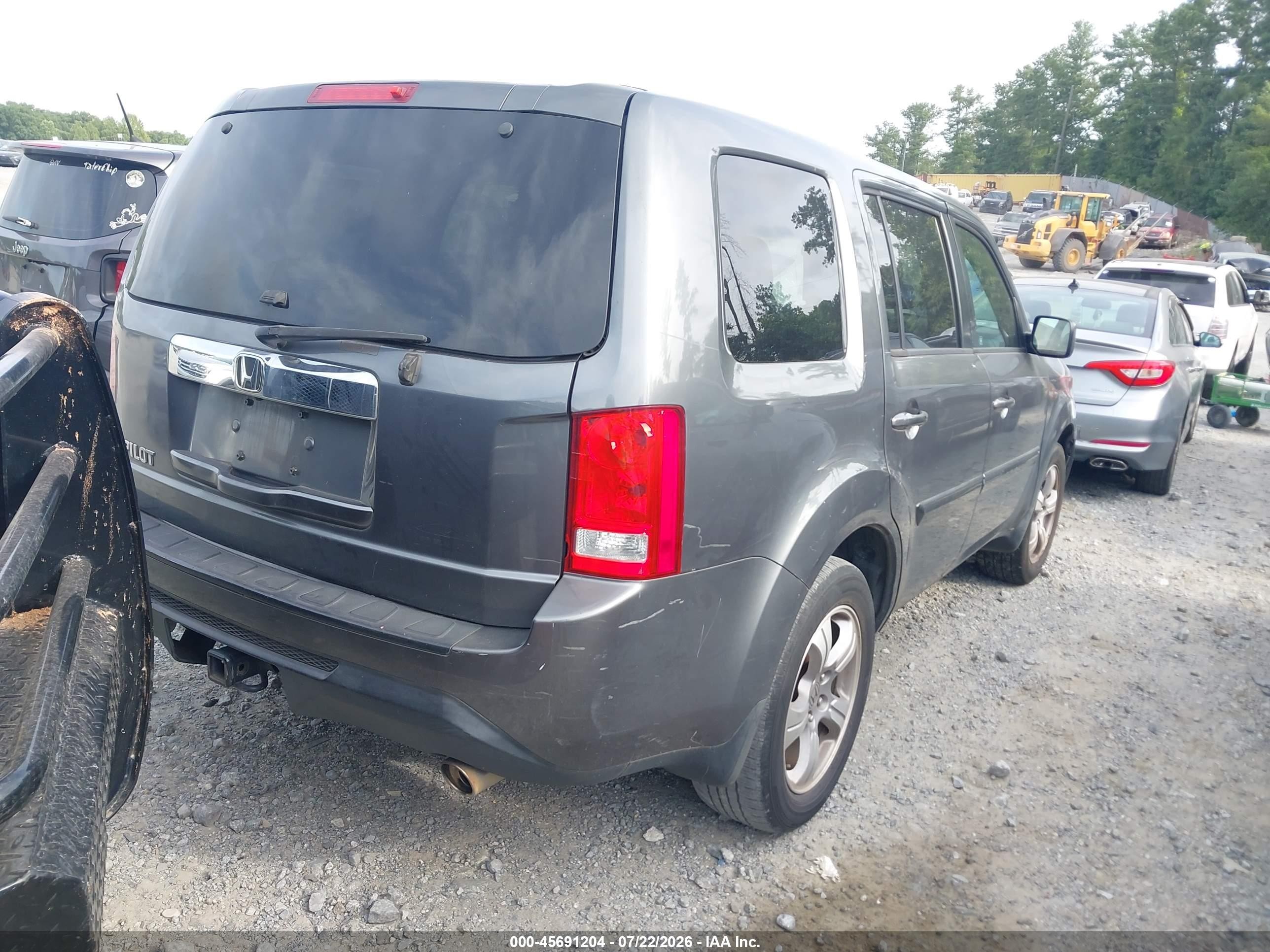 2012 Honda Pilot Ex-l Gray vin: 5FNYF3H53CB002429