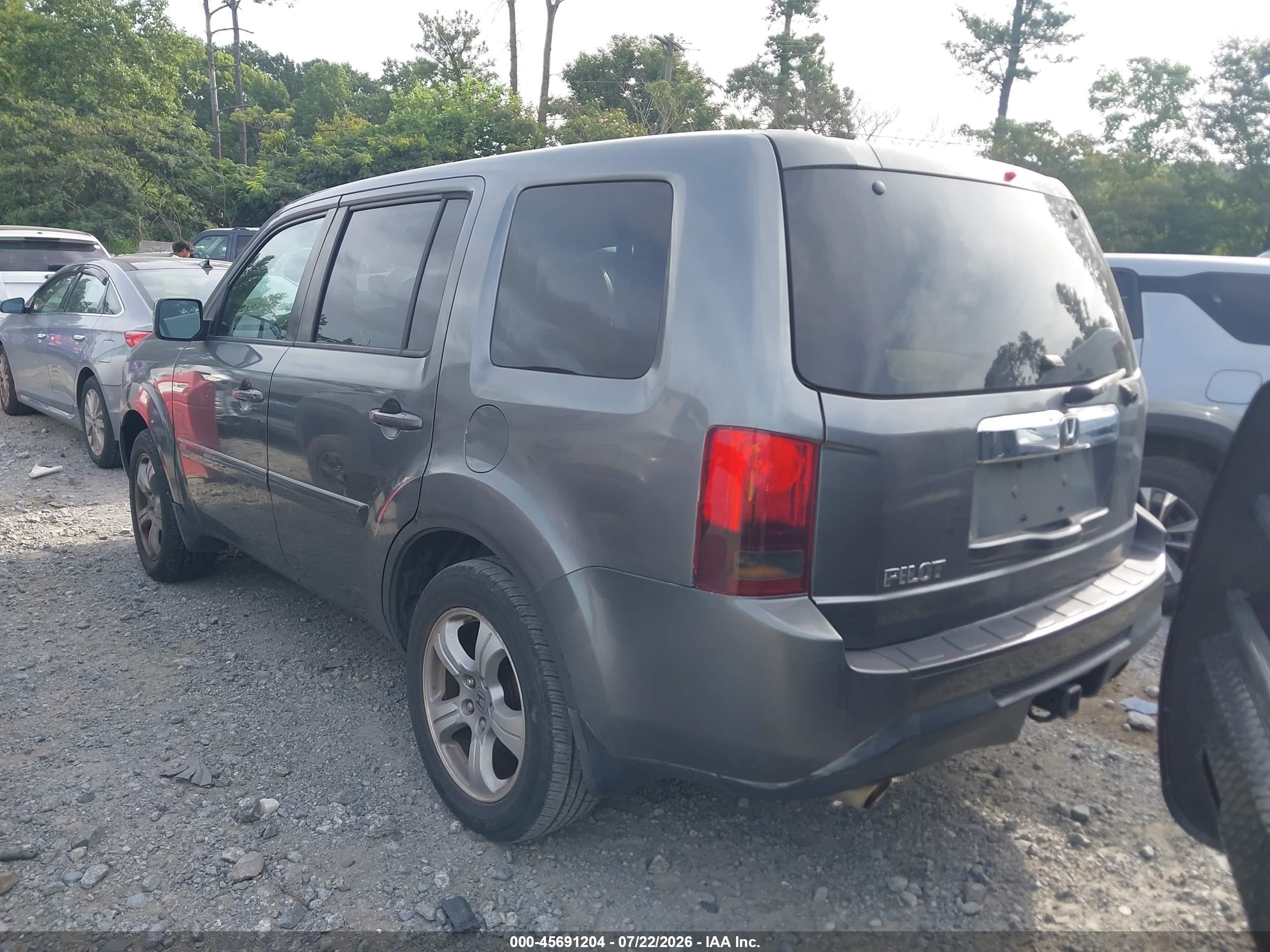 2012 Honda Pilot Ex-l Gray vin: 5FNYF3H53CB002429
