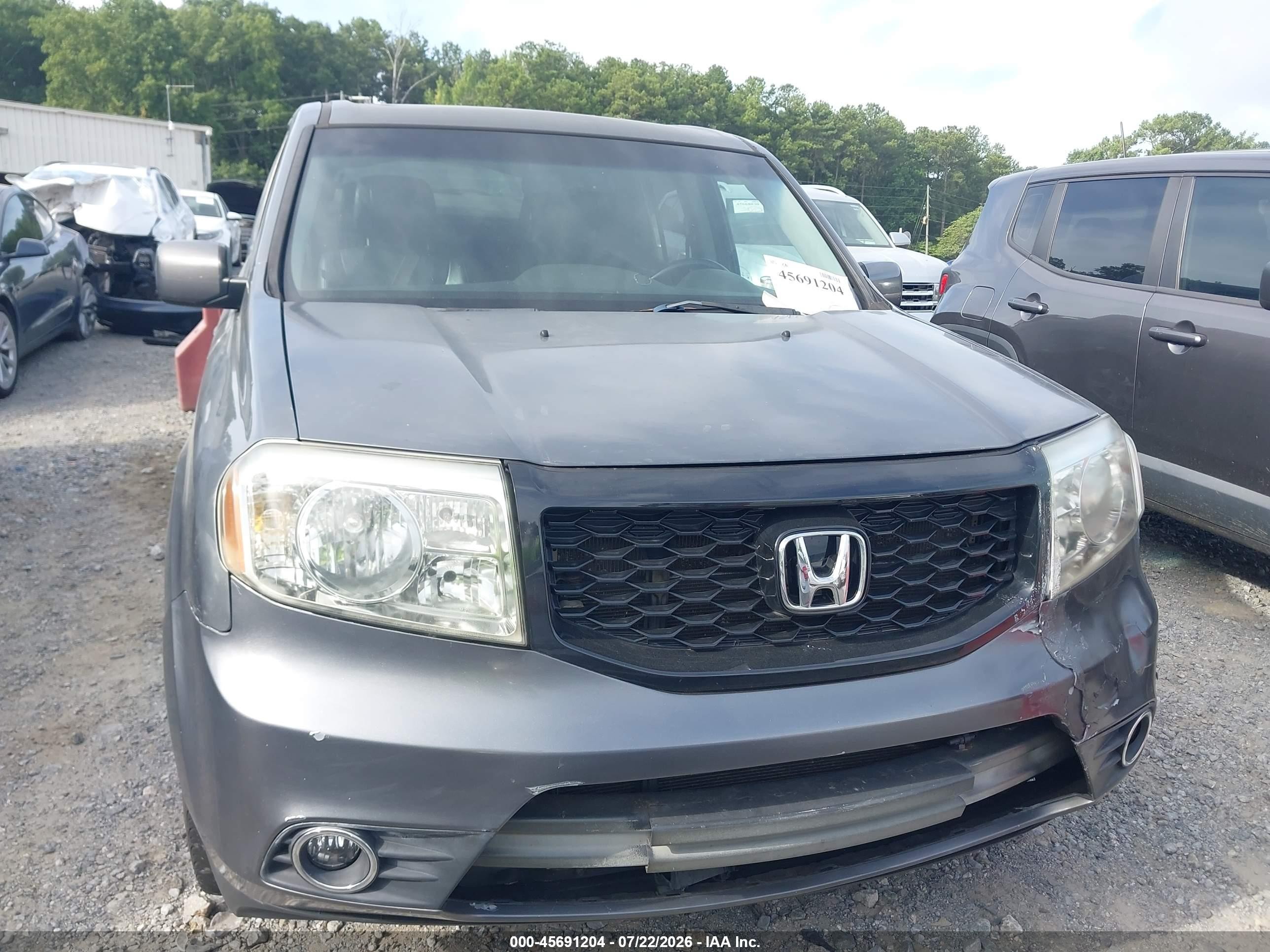 2012 Honda Pilot Ex-l Gray vin: 5FNYF3H53CB002429