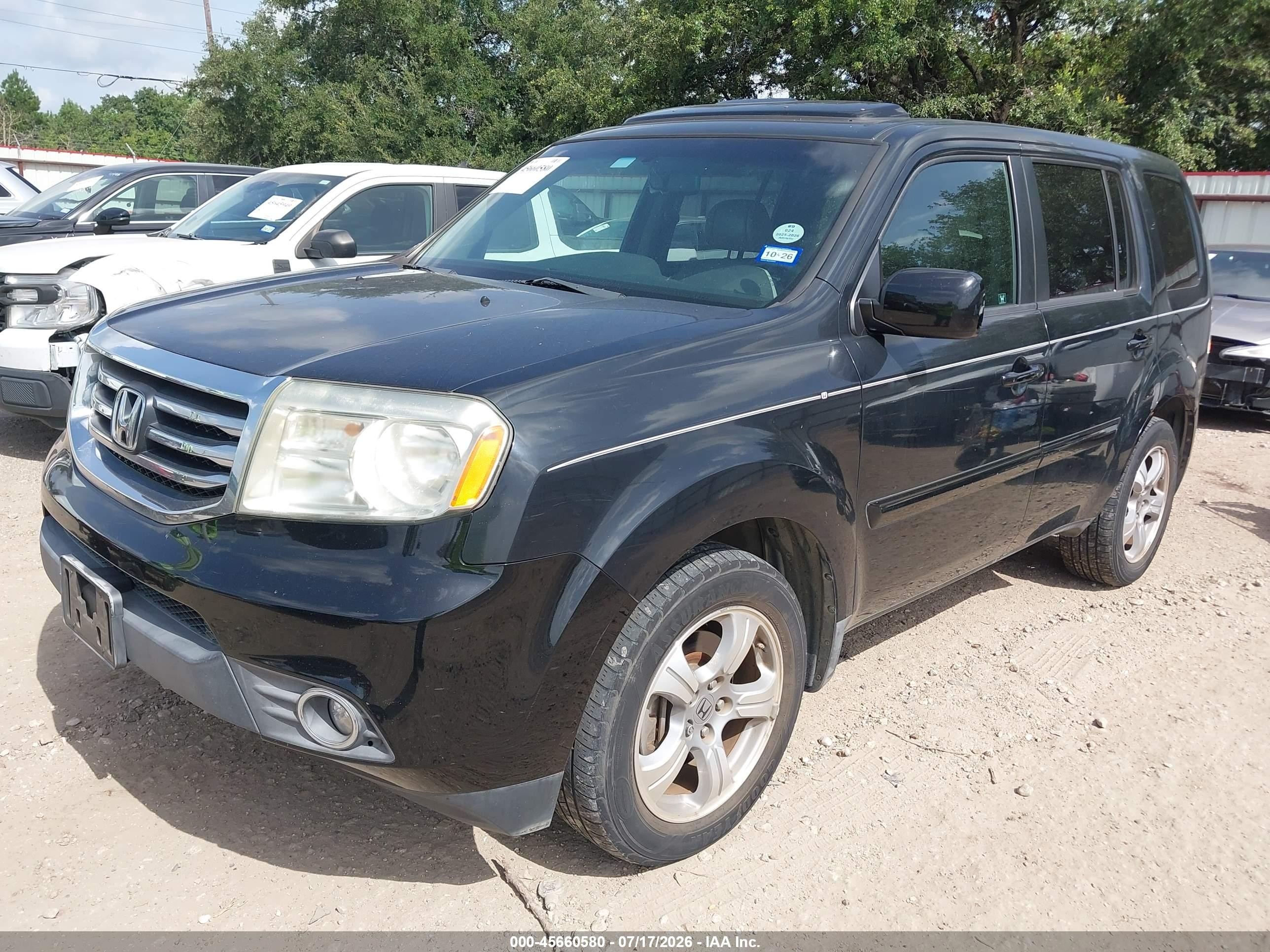 2012 Honda Pilot Ex-l Black vin: 5FNYF3H53CB025323