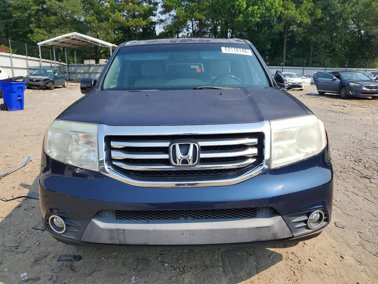 2012 Honda Pilot Exl Blue vin: 5FNYF3H53CB038007