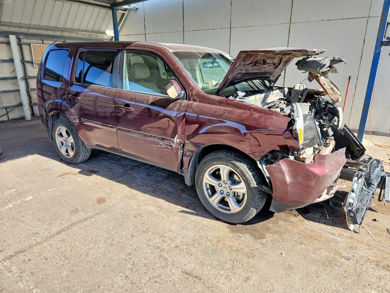 2012 Honda Pilot Exl Burgundy vin: 5FNYF3H53CB038590