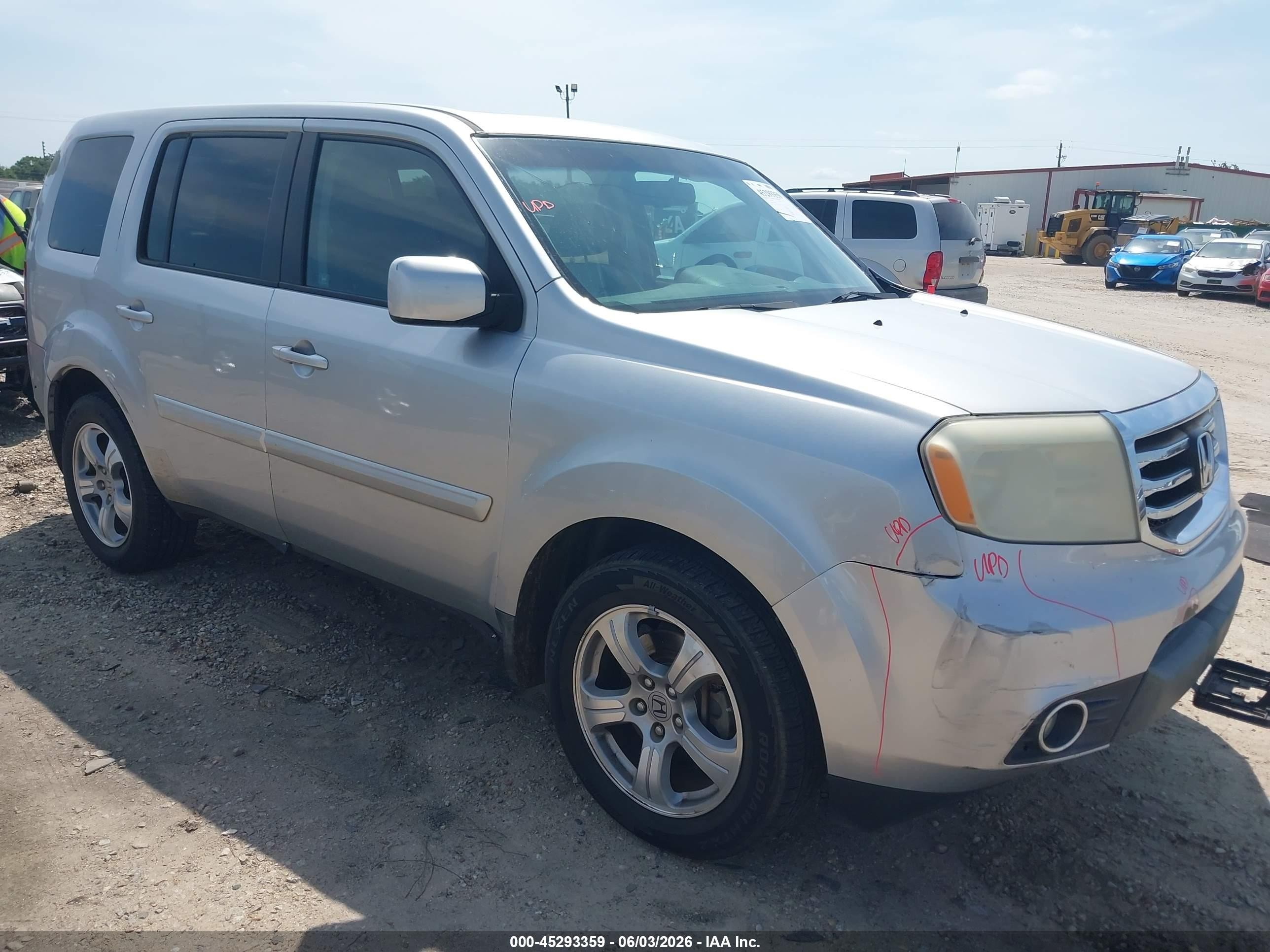 2012 Honda Pilot Ex-l Silver vin: 5FNYF3H53CB041571