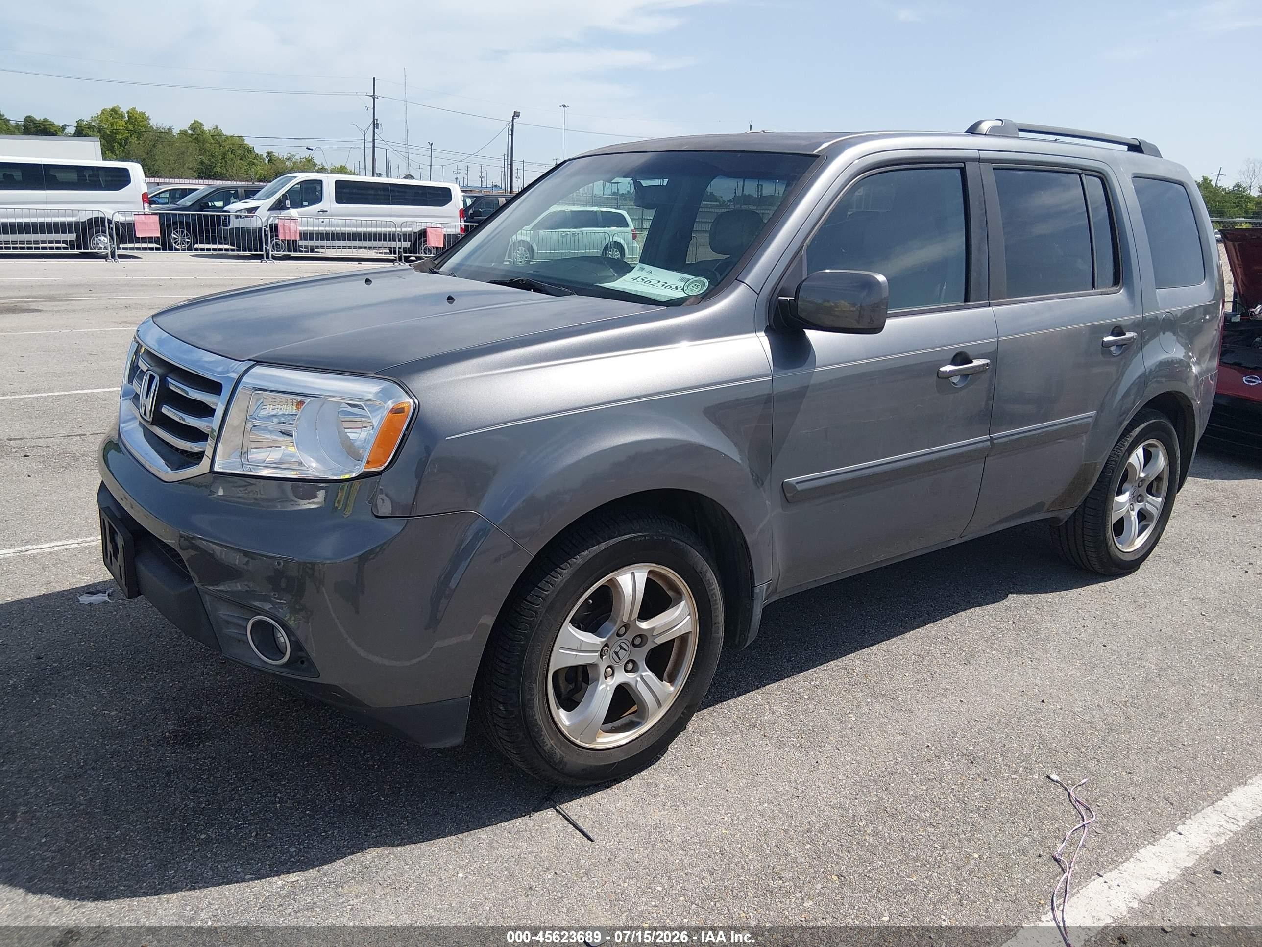 2013 Honda Pilot Ex-l Gray vin: 5FNYF3H53DB011634