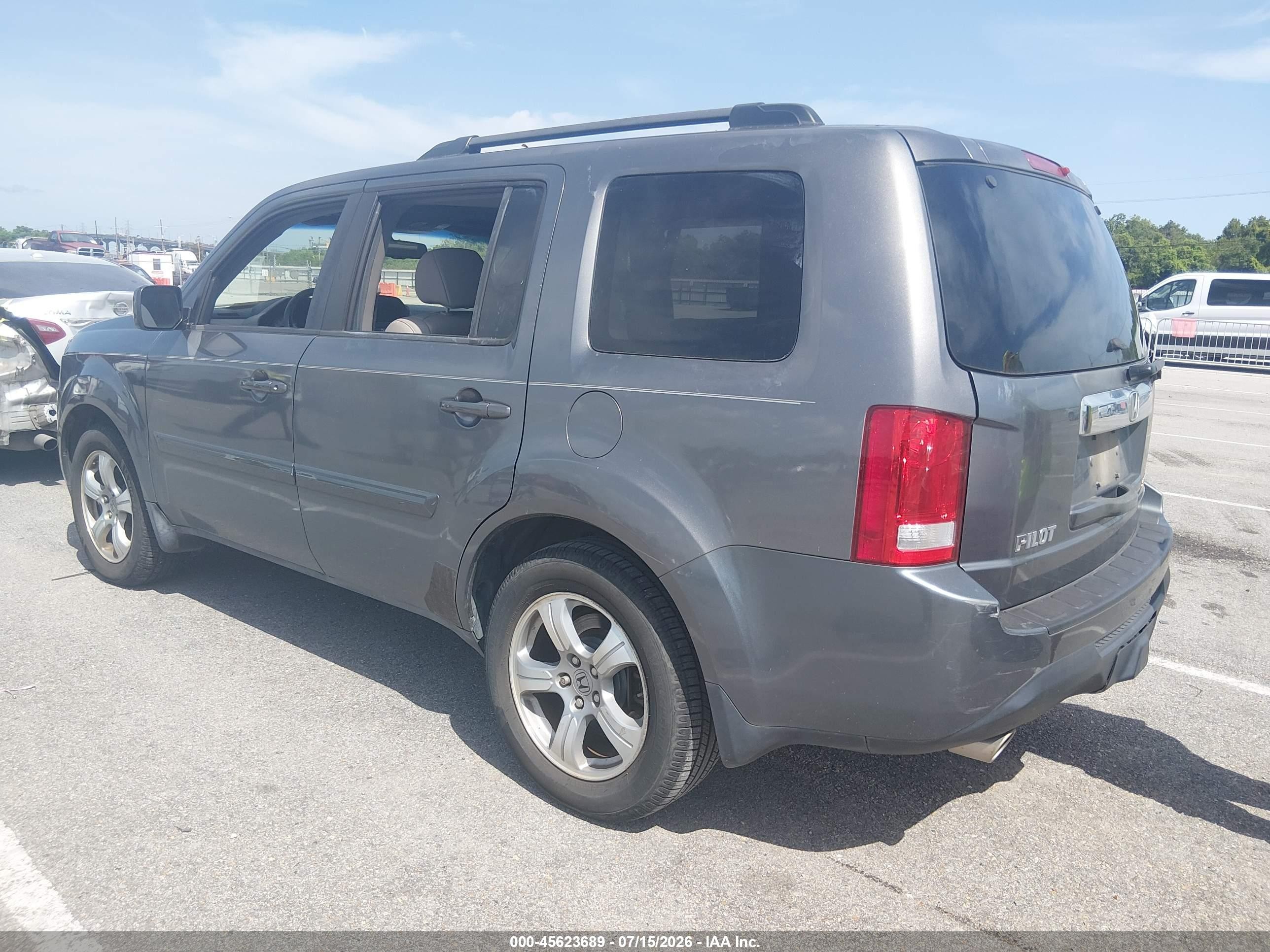 2013 Honda Pilot Ex-l Gray vin: 5FNYF3H53DB011634
