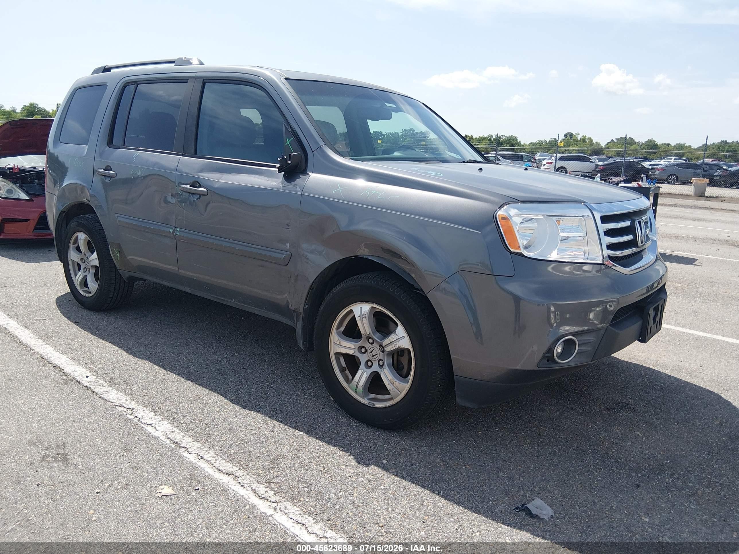 2013 Honda Pilot Ex-l Серый vin: 5FNYF3H53DB011634