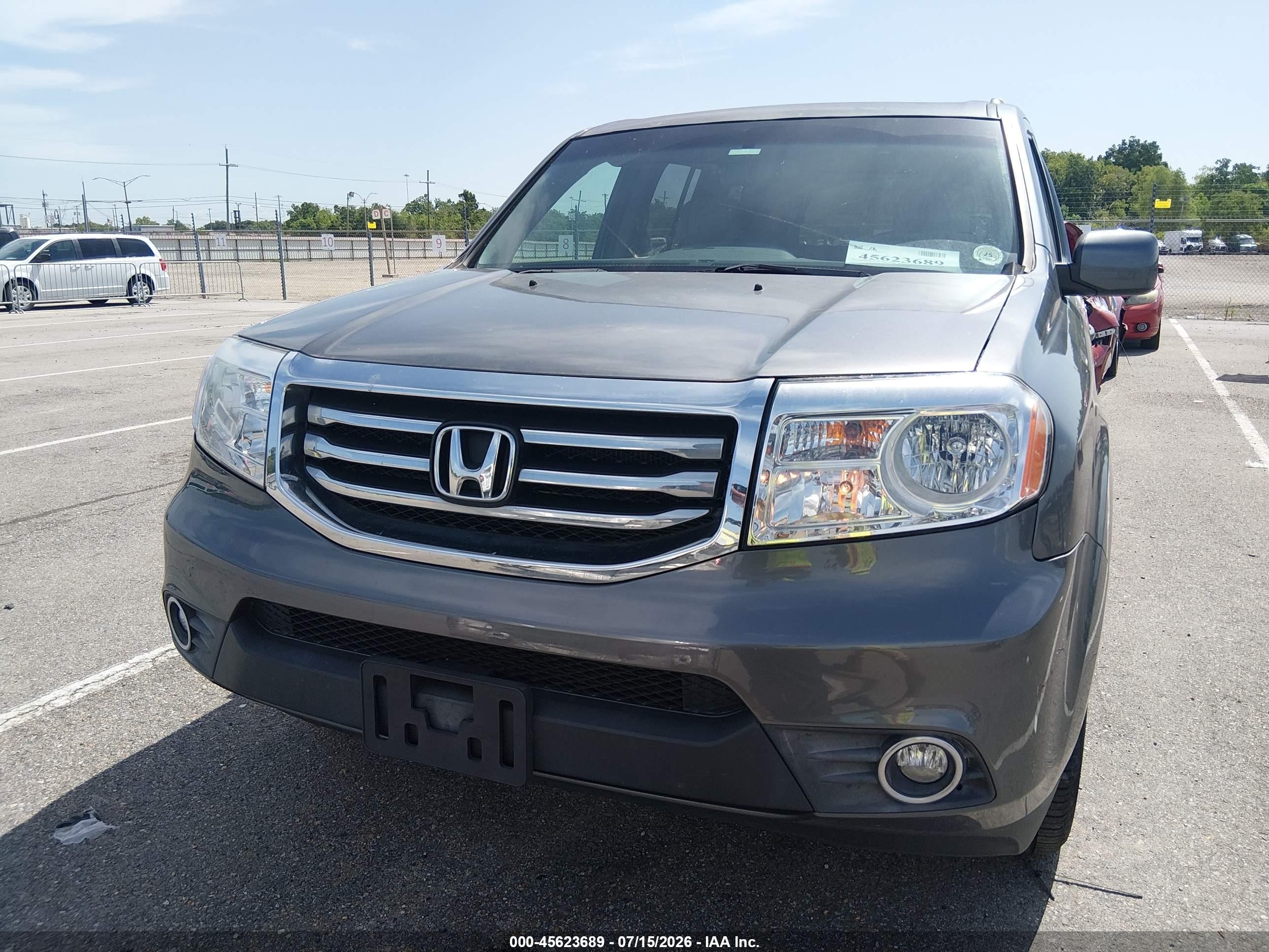 2013 Honda Pilot Ex-l Gray vin: 5FNYF3H53DB011634