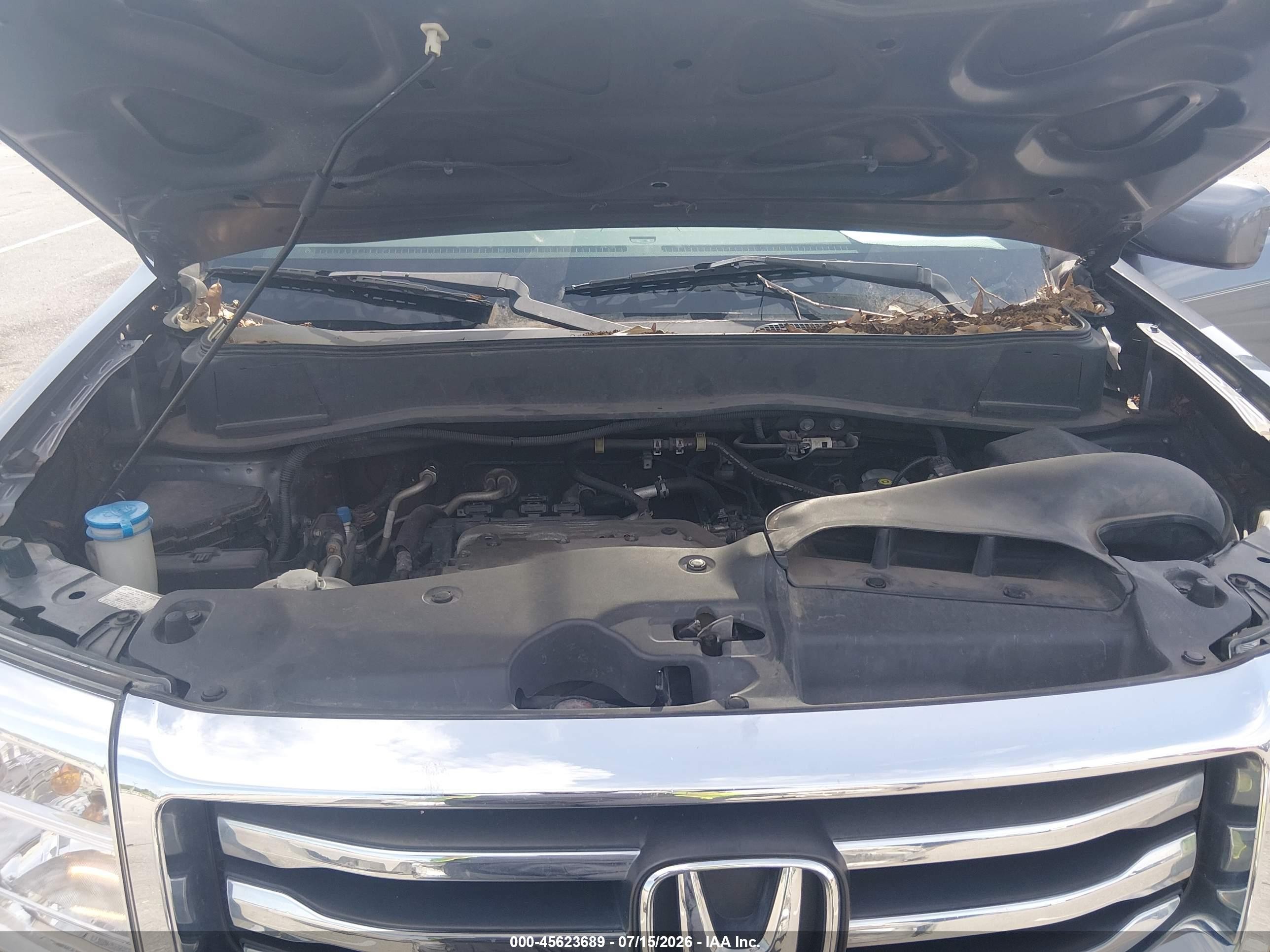 2013 Honda Pilot Ex-l Gray vin: 5FNYF3H53DB011634