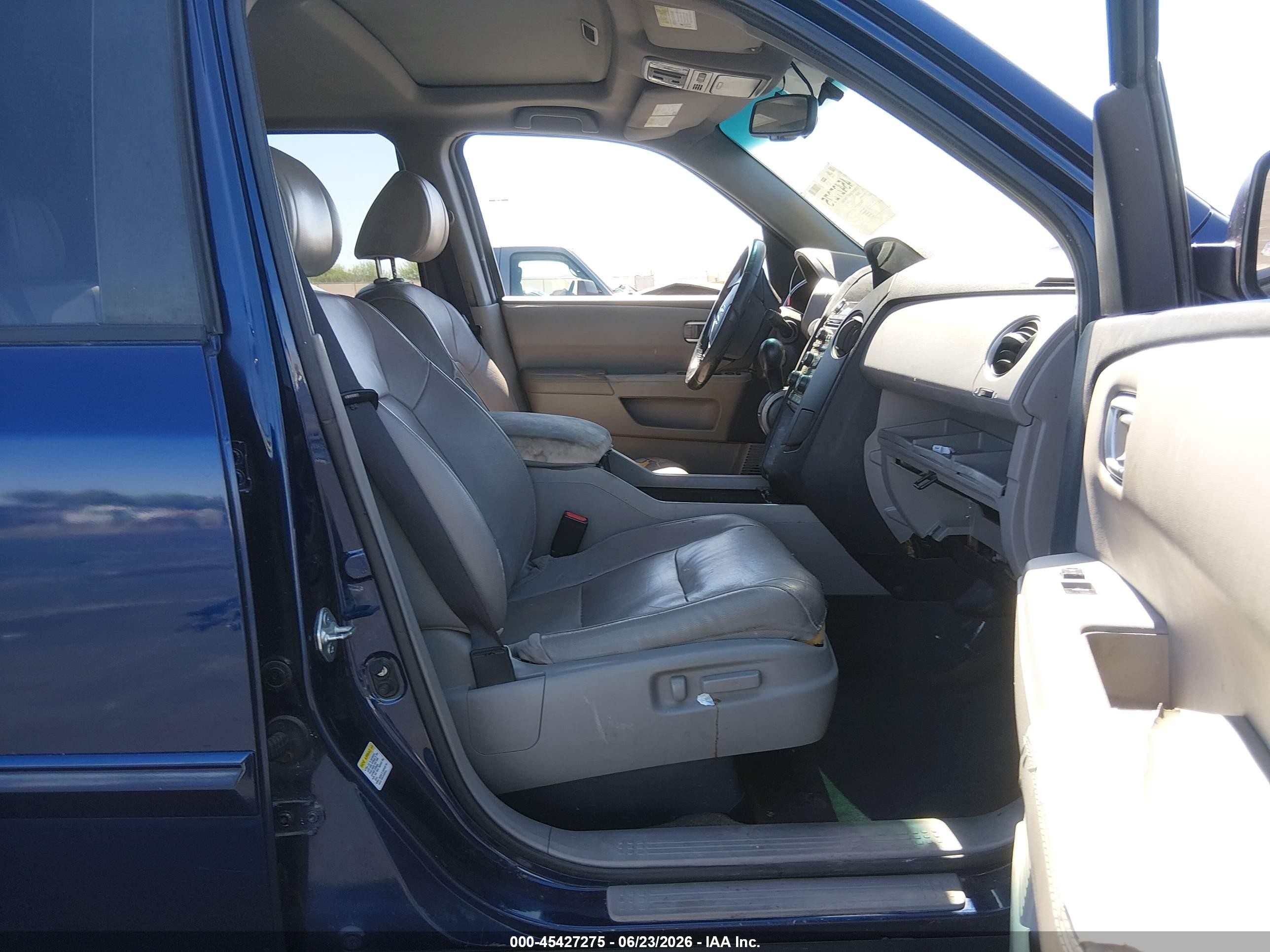 2013 Honda Pilot Ex-l Blue vin: 5FNYF3H53DB029485