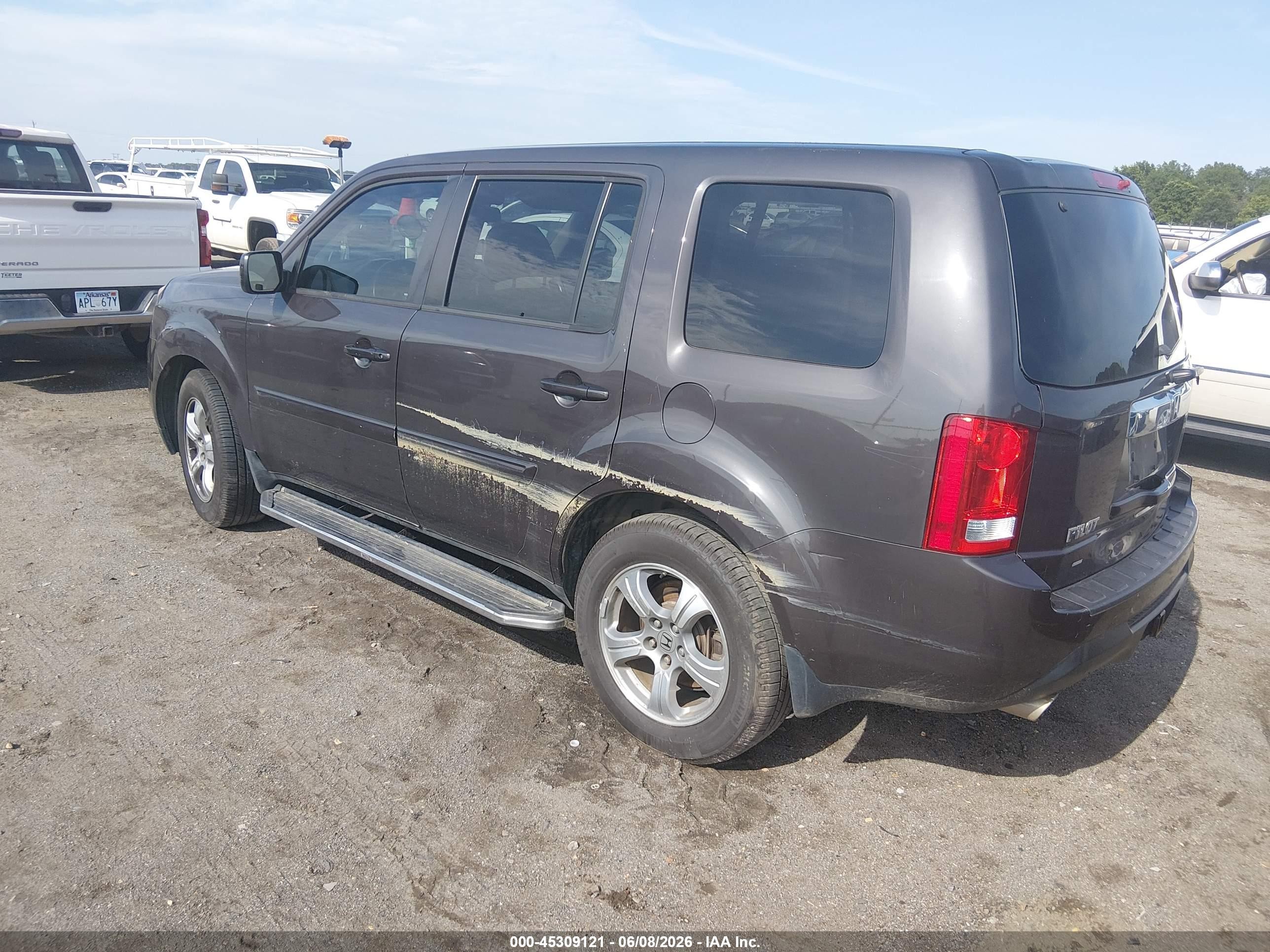 2014 Honda Pilot Ex-l Gray vin: 5FNYF3H53EB019928