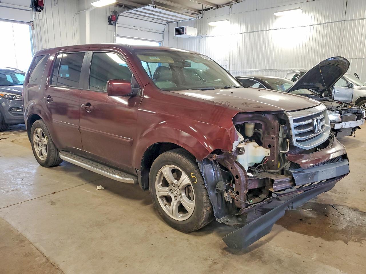 2015 Honda Pilot Exl Maroon vin: 5FNYF3H53FB022121
