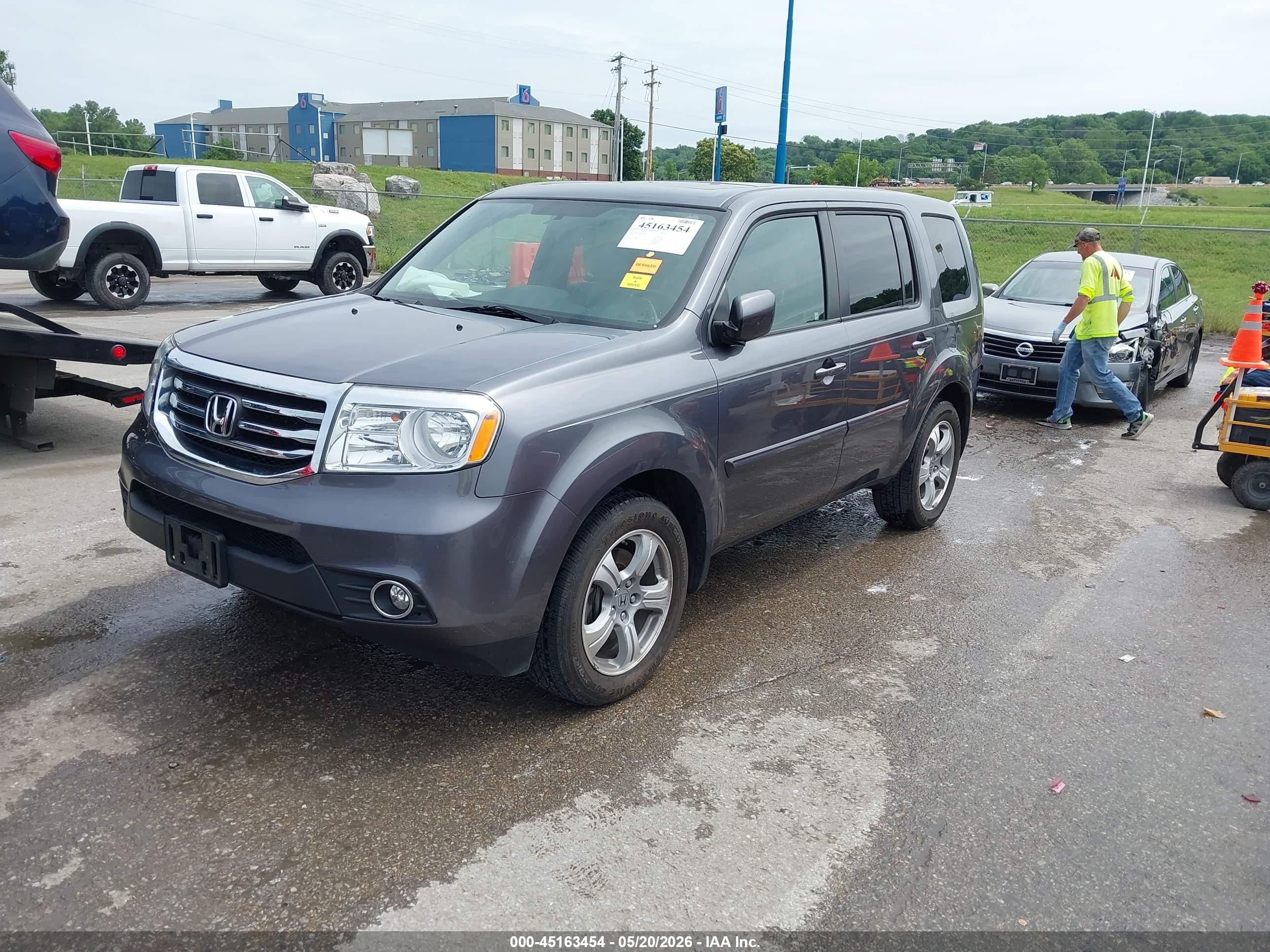 2015 Honda Pilot Ex-l Gray vin: 5FNYF3H53FB032891