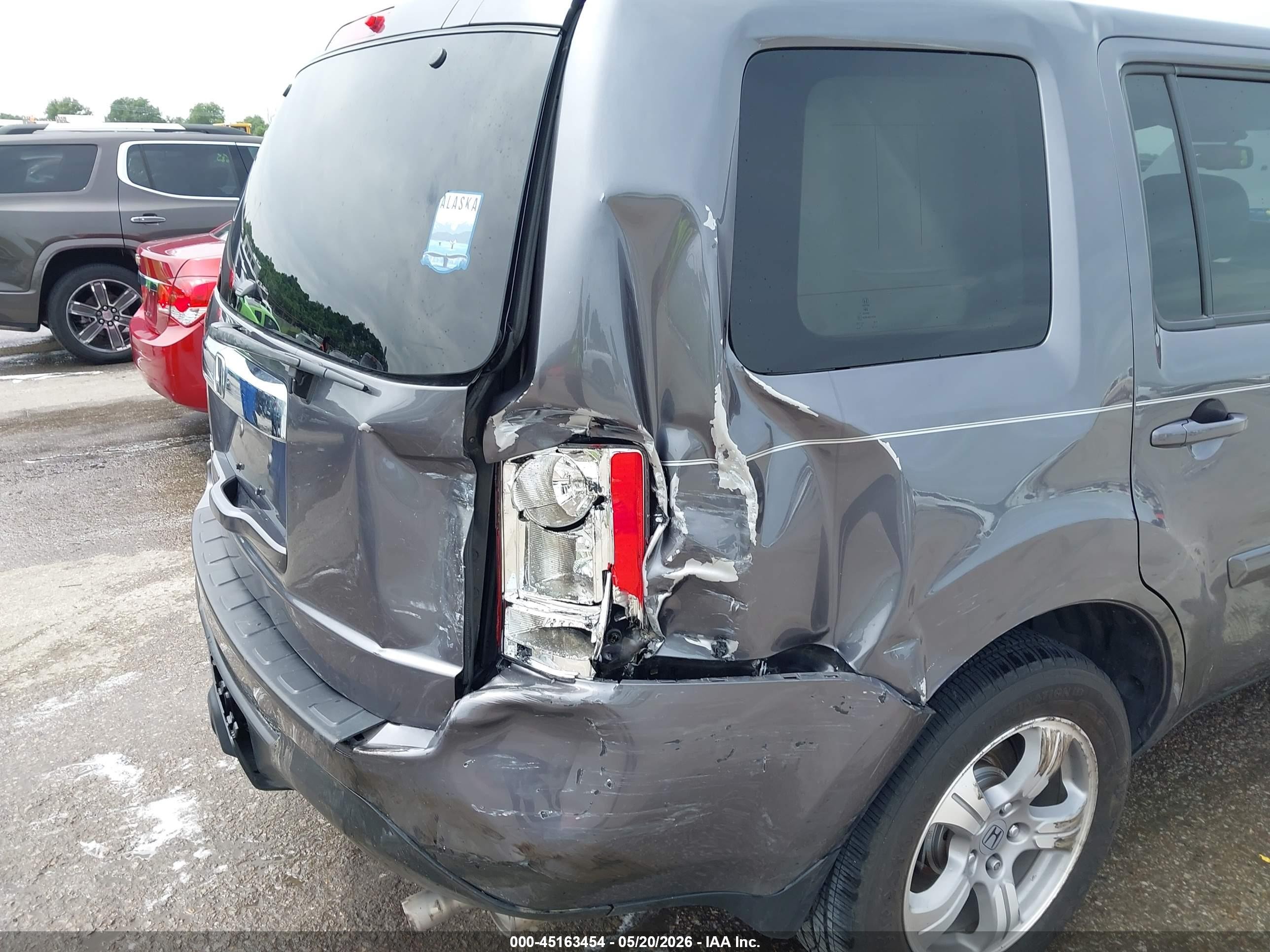2015 Honda Pilot Ex-l Gray vin: 5FNYF3H53FB032891