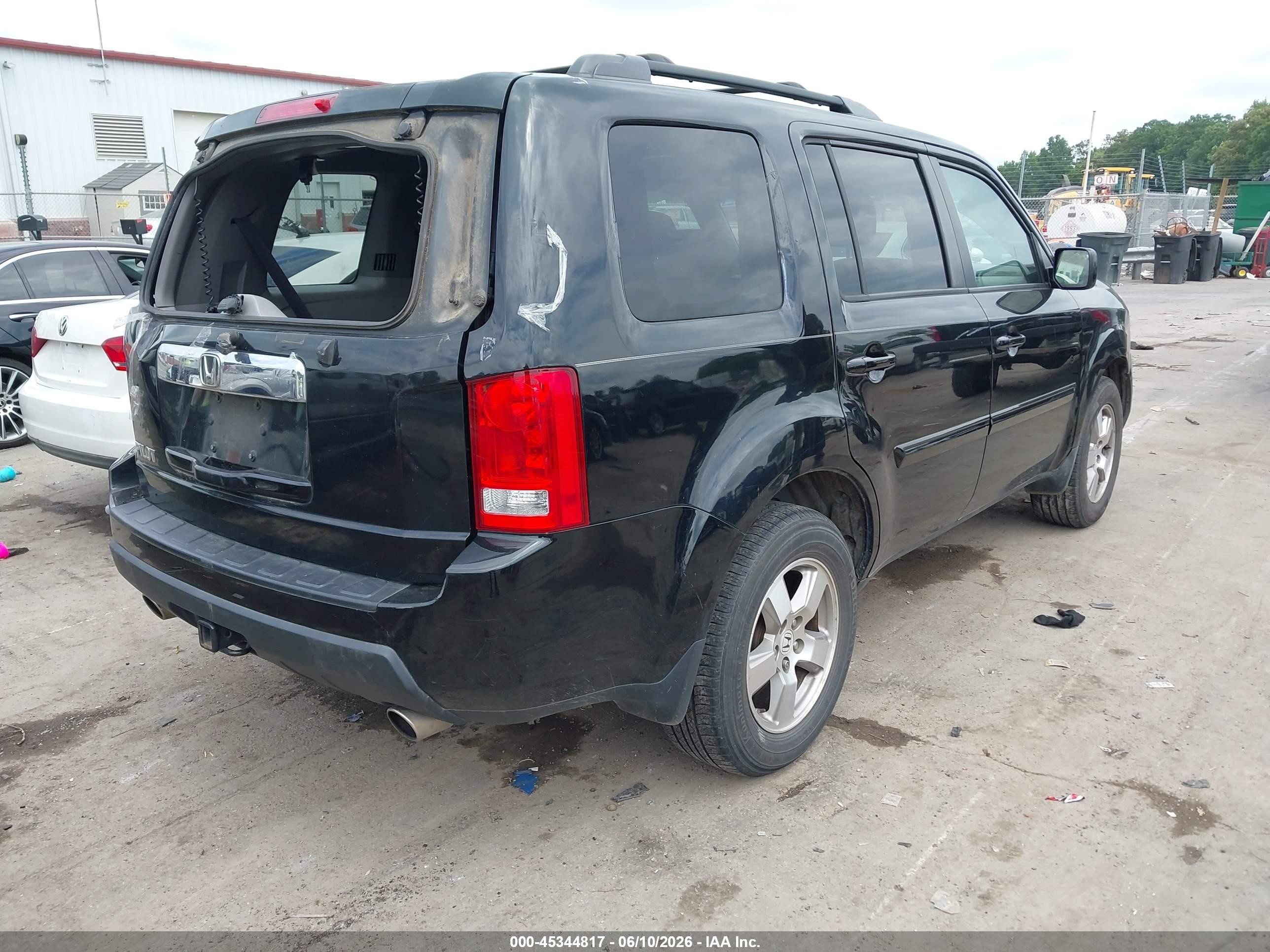 2010 Honda Pilot Ex-l Black vin: 5FNYF3H54AB005241