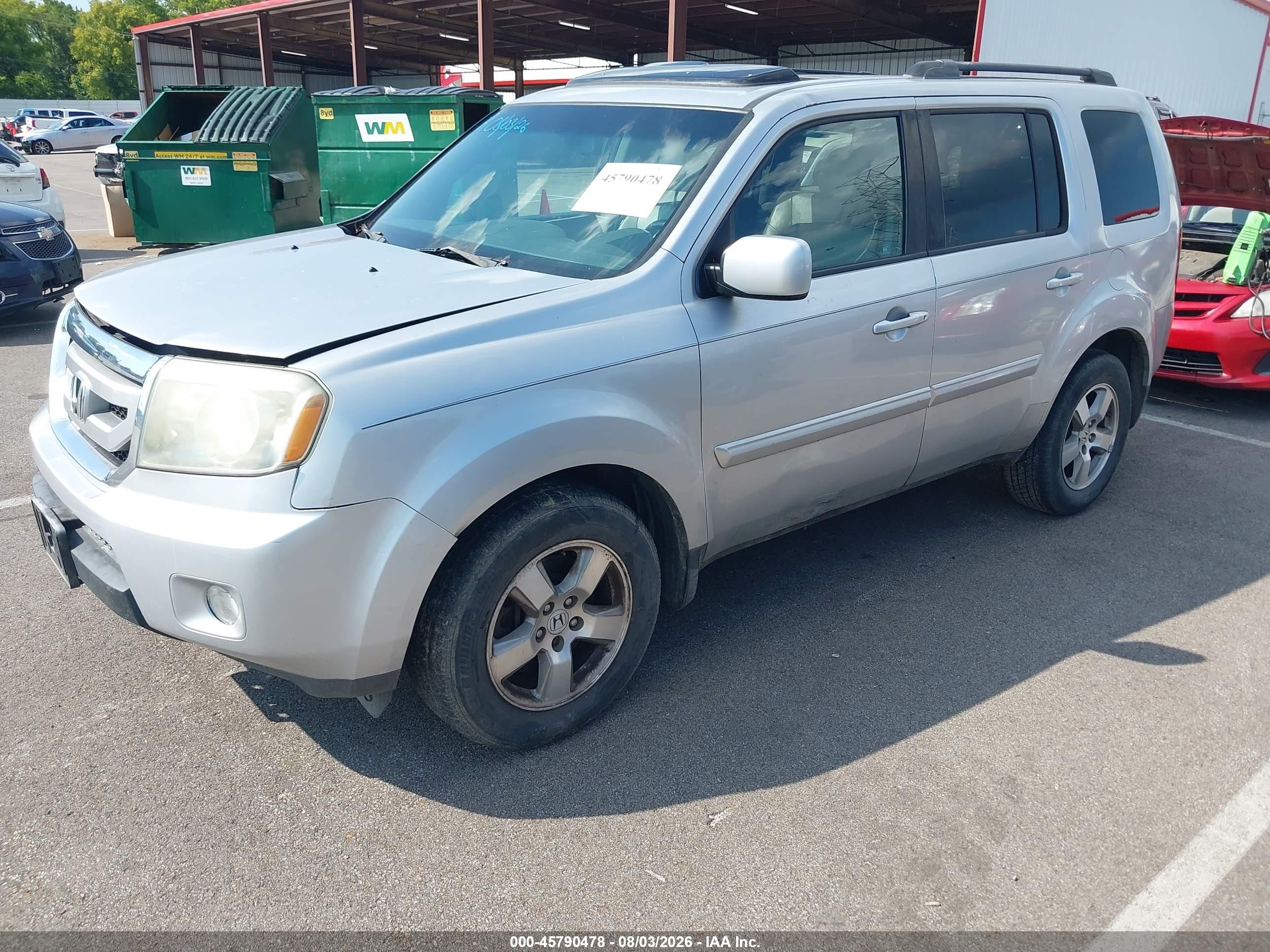 2011 Honda Pilot Ex-l Silver vin: 5FNYF3H54BB006469